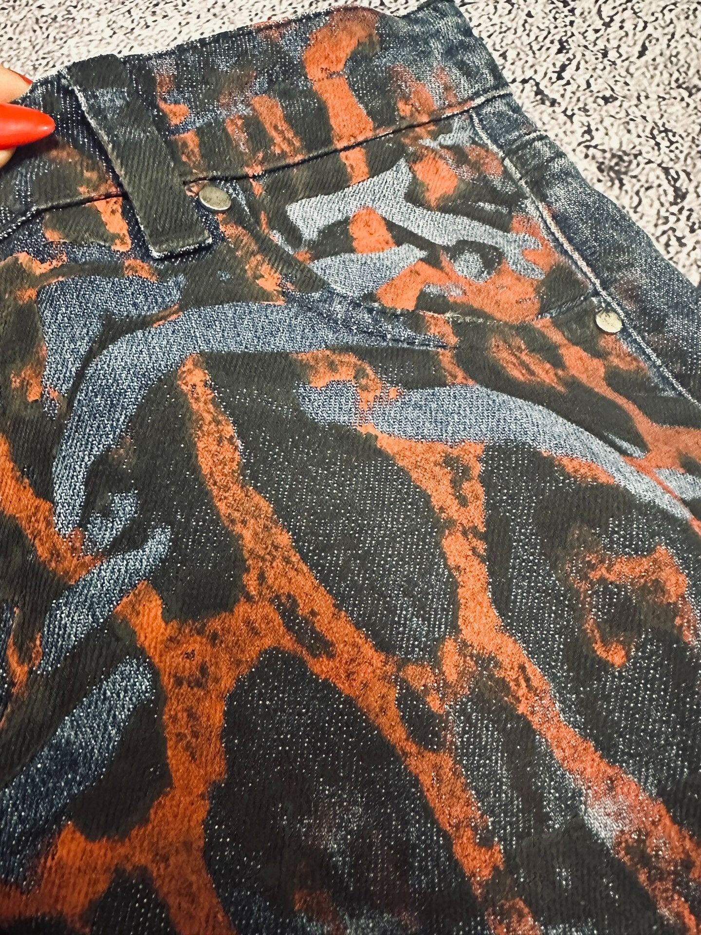 Balmain Balmain Leopard Print Coated Jeans Size US 35 - 4 Thumbnail