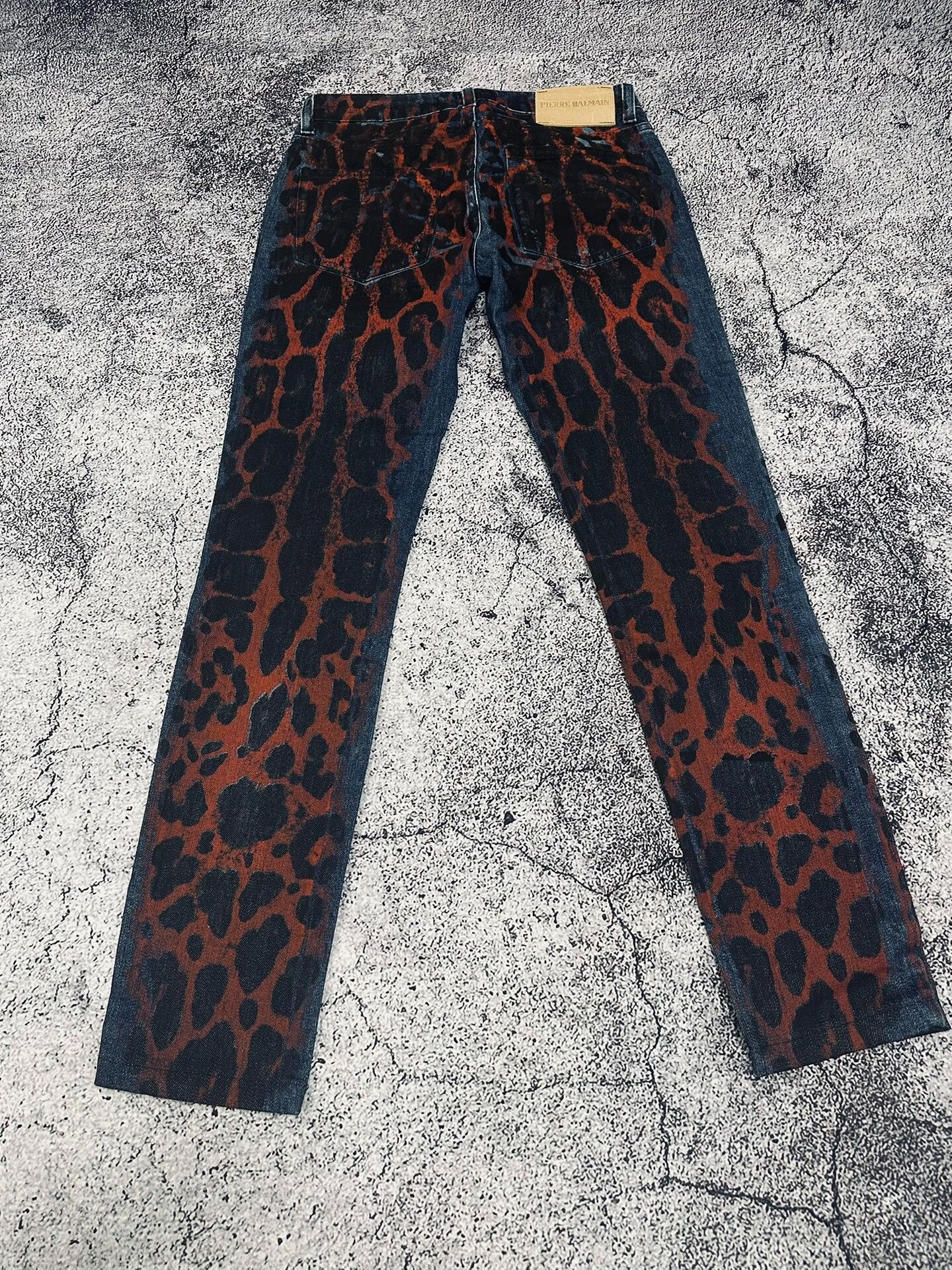 Balmain Balmain Leopard Print Coated Jeans Size US 35 - 5 Thumbnail