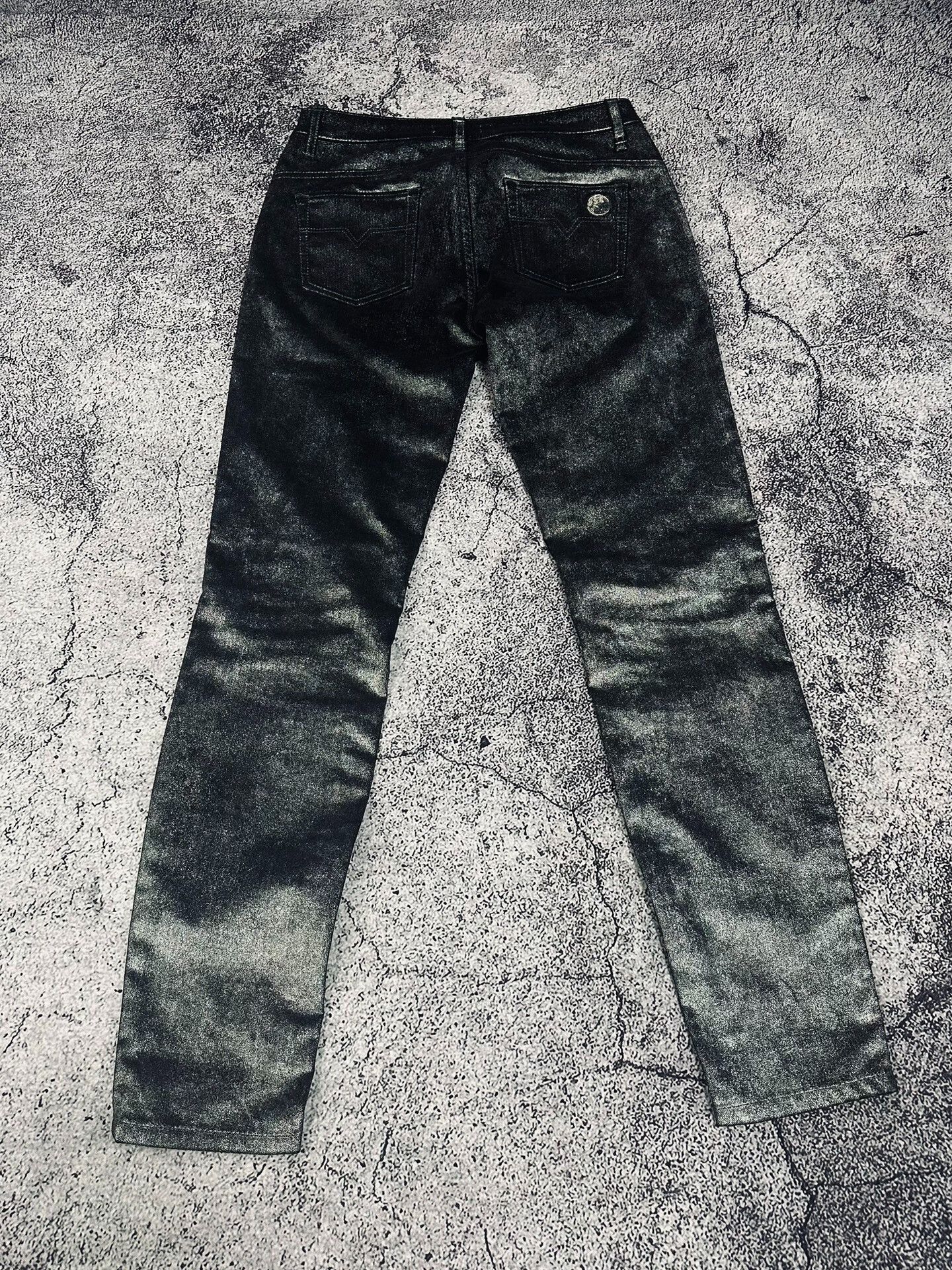 Versace Balmain Coated Silver Jeans Size US 36 / EU 52 - 6 Thumbnail