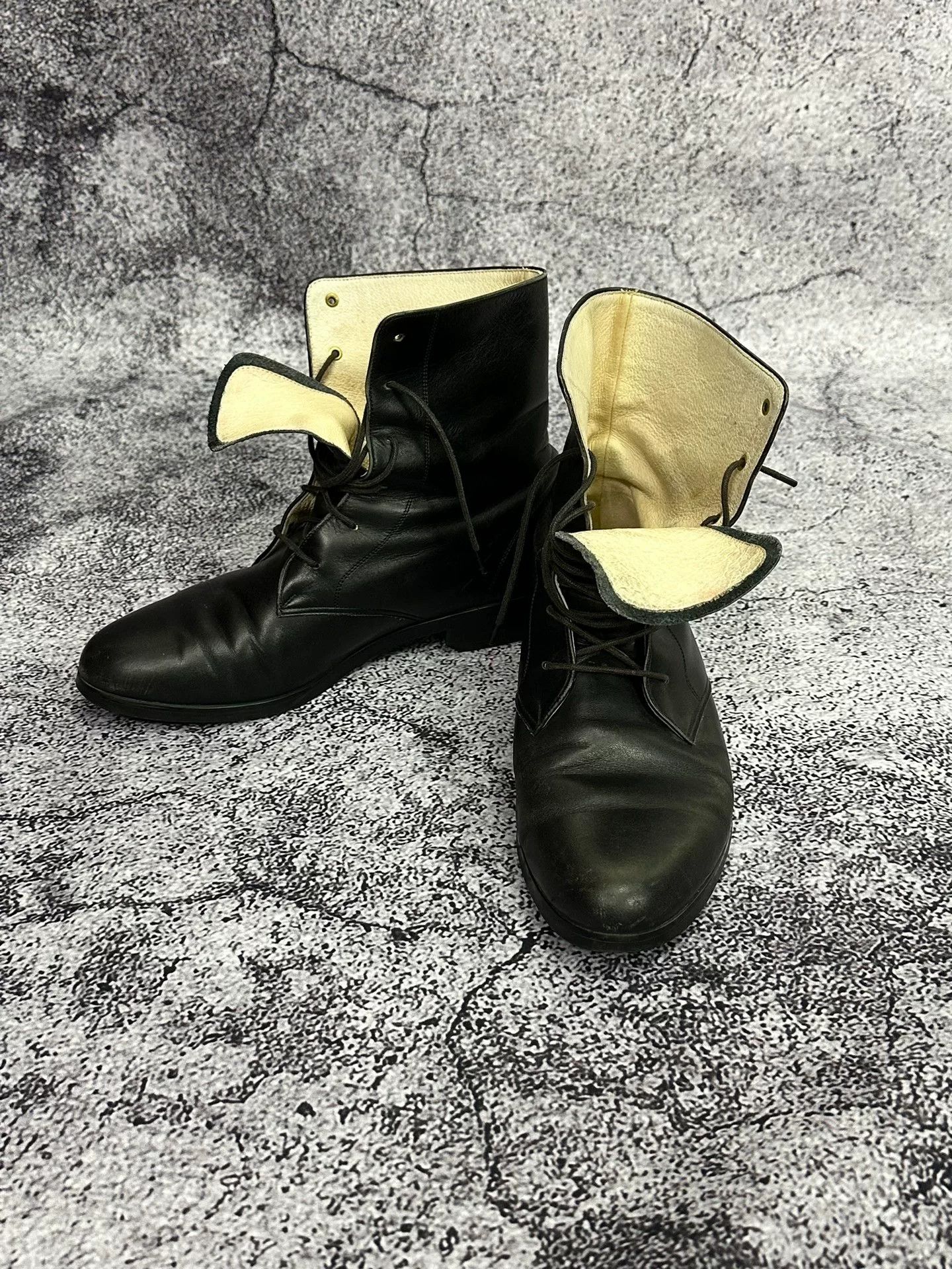 Yohji Yamamoto Black Leather Ankle Military Boots Size US 5.5 / EU 38 - 4 Thumbnail