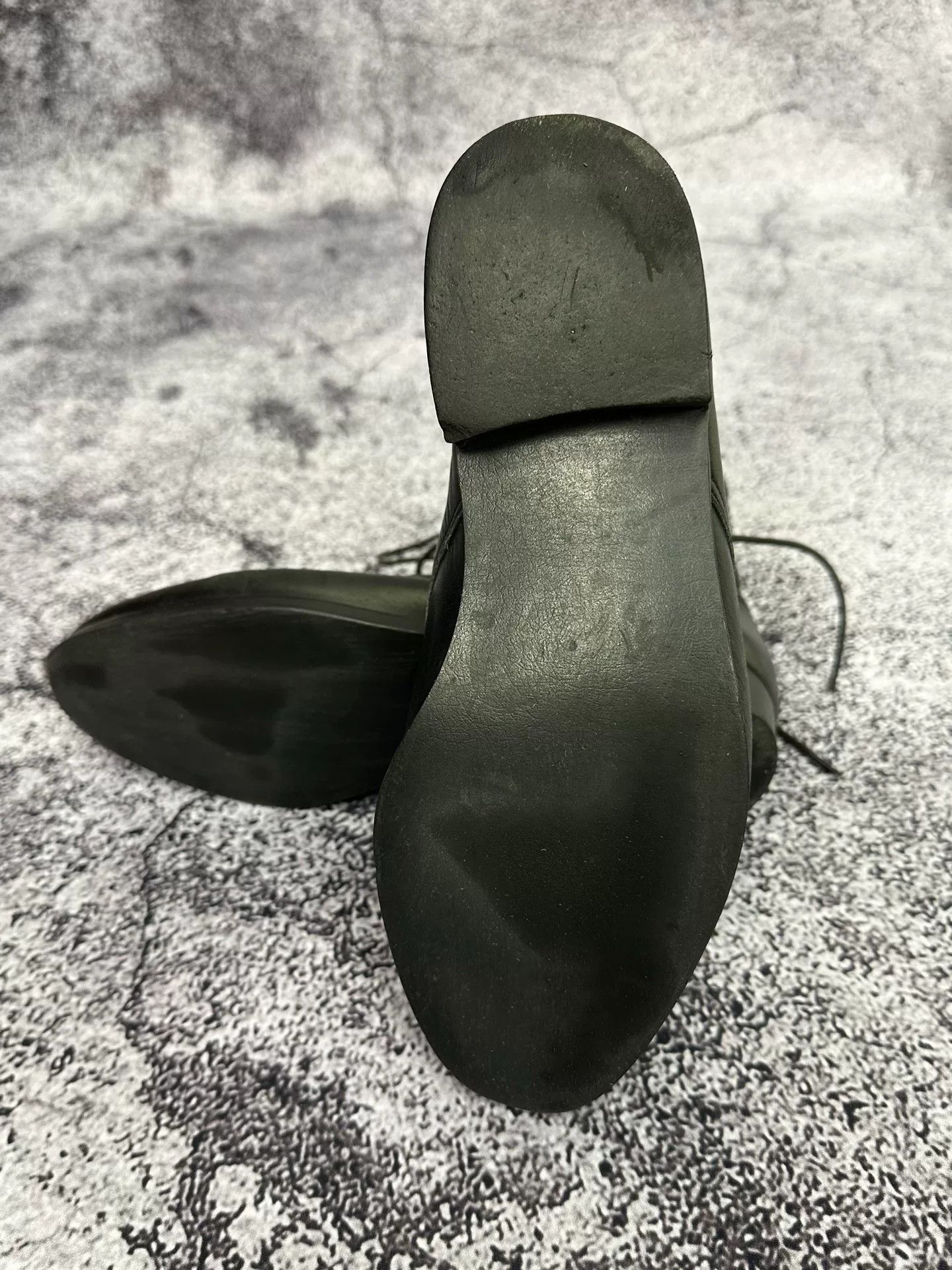 Yohji Yamamoto Black Leather Ankle Military Boots Size US 5.5 / EU 38 - 8 Thumbnail