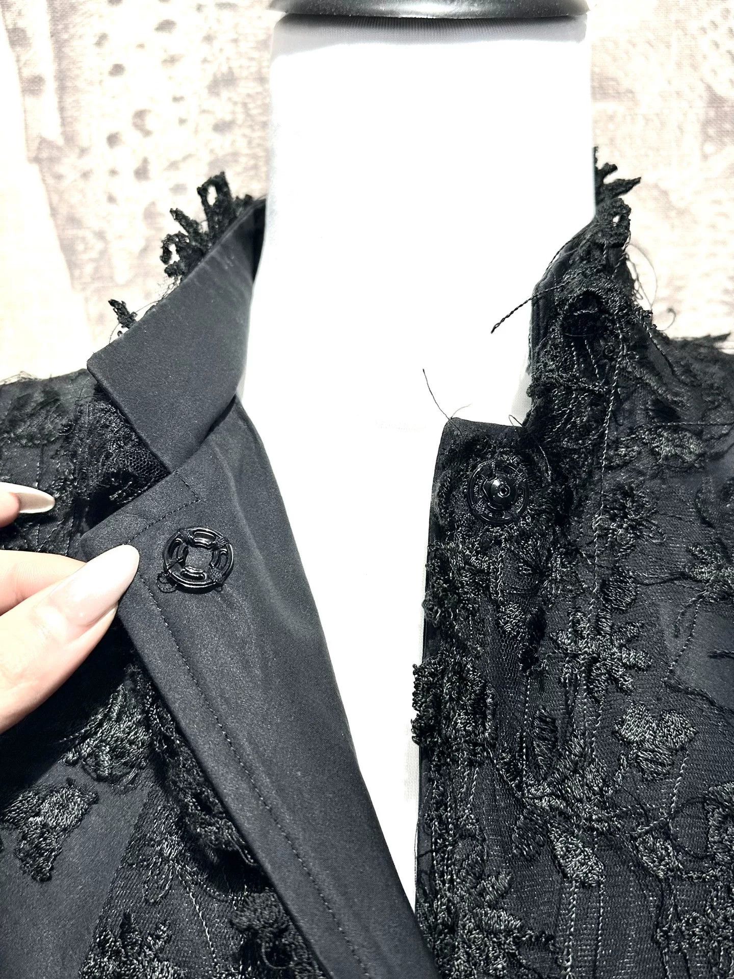 Ermanno Scervino Black Lace Embroidered Tailcoat Jacket Size S / US 4 / IT 40 - 6 Thumbnail