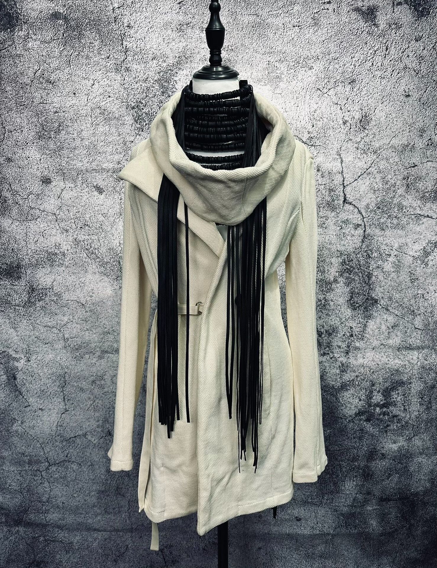 Ann Demeulemeester Stylish Deconstructed Cotton Coat Size M / US 6-8 / IT 42-44 - 3 Thumbnail
