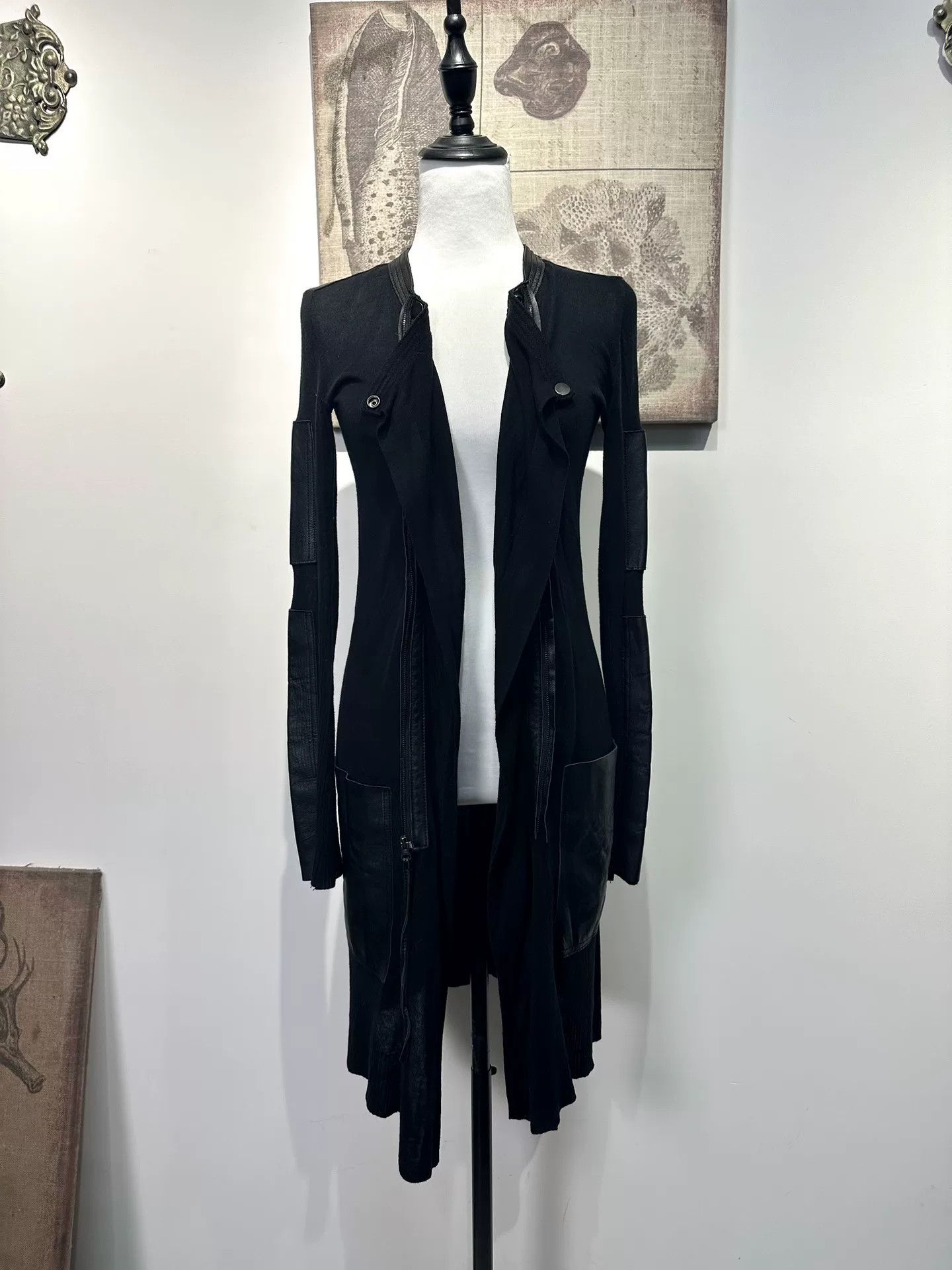 Ilaria Nistri Rick Owens Leather Jersey Jacket Size M / US 6-8 / IT 42-44 - 7 Thumbnail