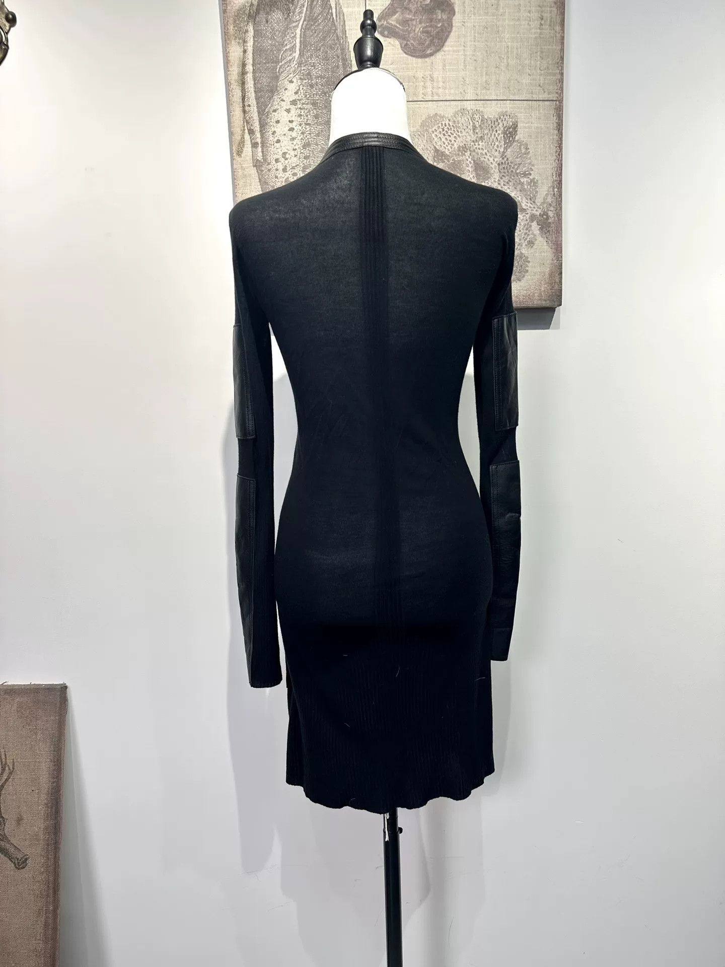 Ilaria Nistri Rick Owens Leather Jersey Jacket Size M / US 6-8 / IT 42-44 - 3 Thumbnail