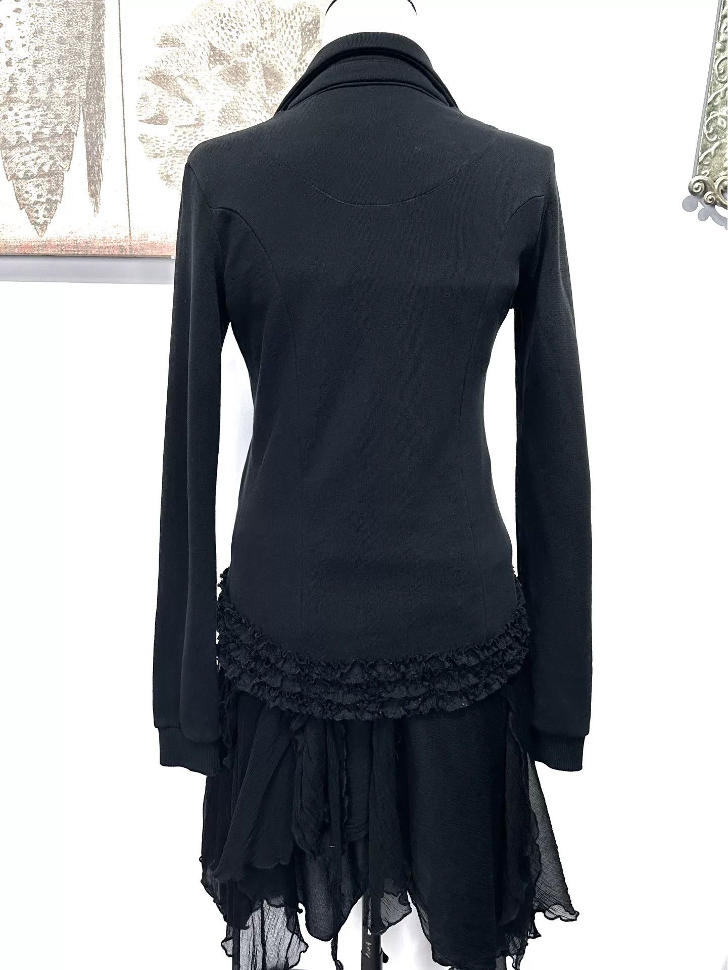 Comme des Garcons Silk Embellished Black Jacket Size M / US 6-8 / IT 42-44 - 2 Thumbnail