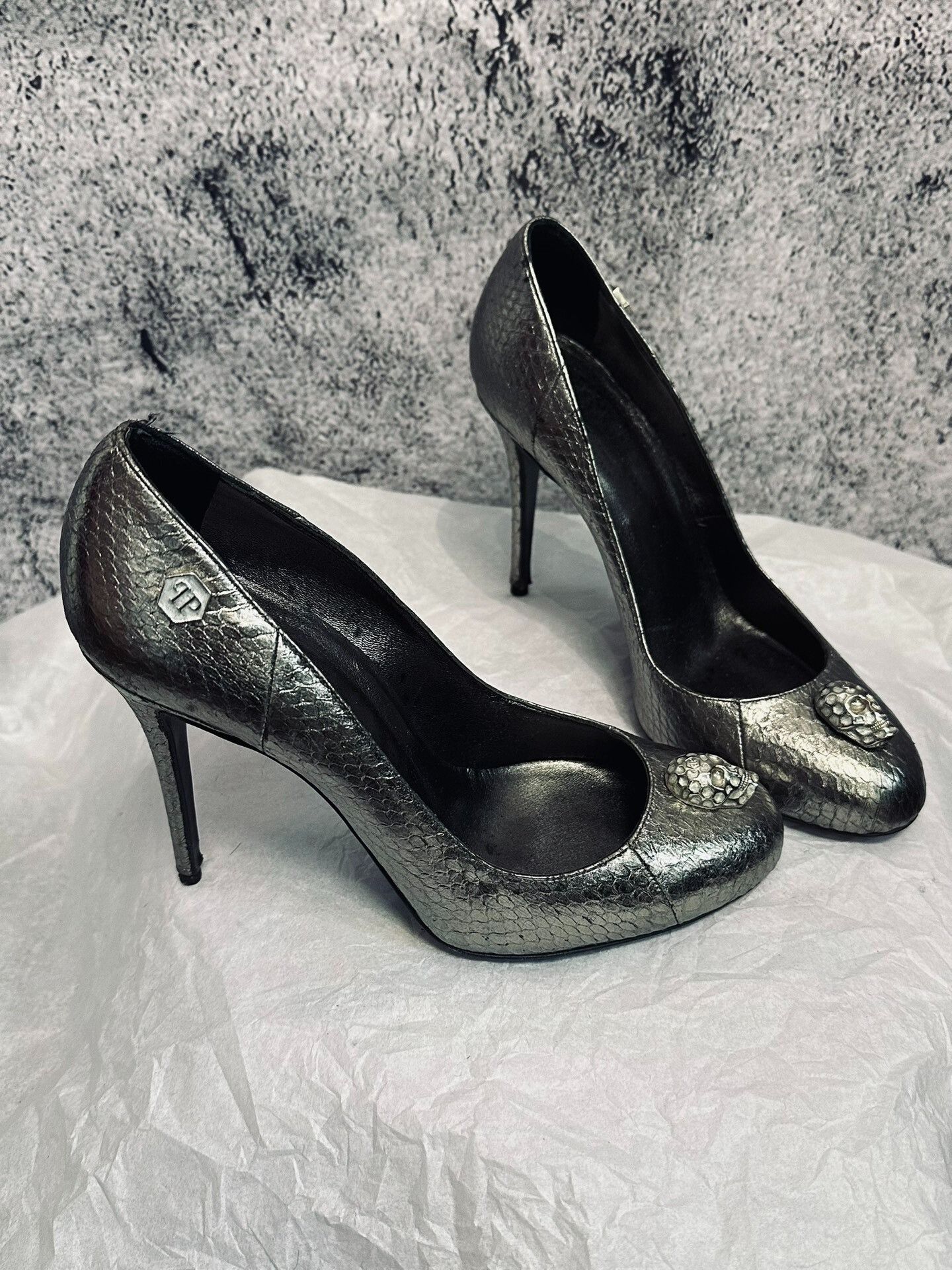 Philipp Plein Alexander McQueen Skull High Heel Shoes Size US 6 / IT 36 - 2 Thumbnail