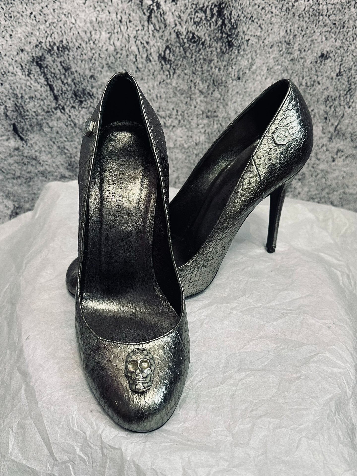 Philipp Plein Alexander McQueen Skull High Heel Shoes Size US 6 / IT 36 - 4 Thumbnail