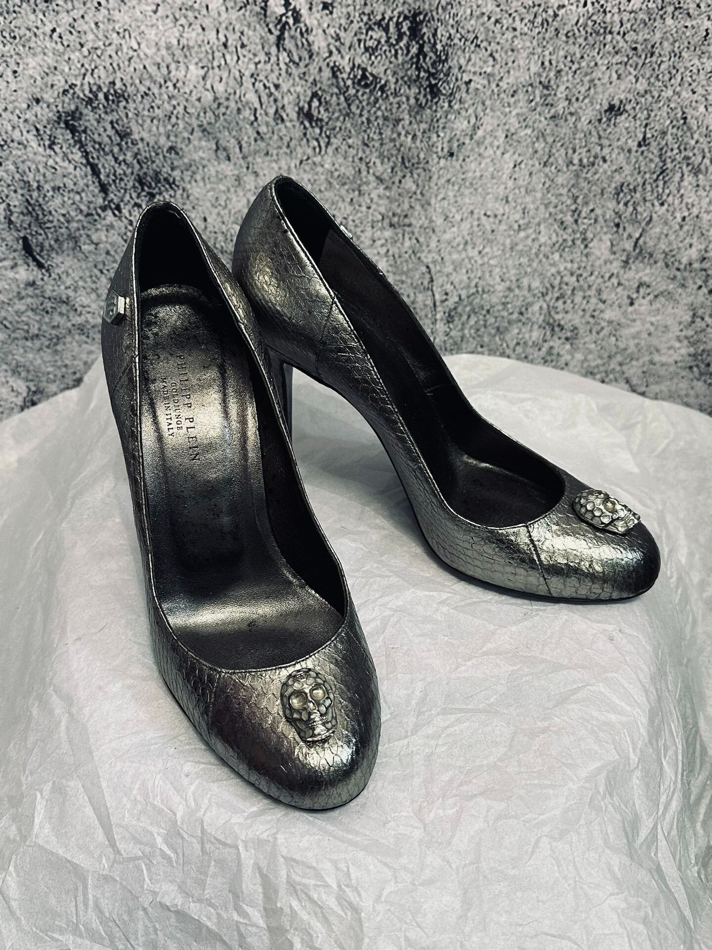 Philipp Plein Alexander McQueen Skull High Heel Shoes Size US 6 / IT 36 - 3 Thumbnail