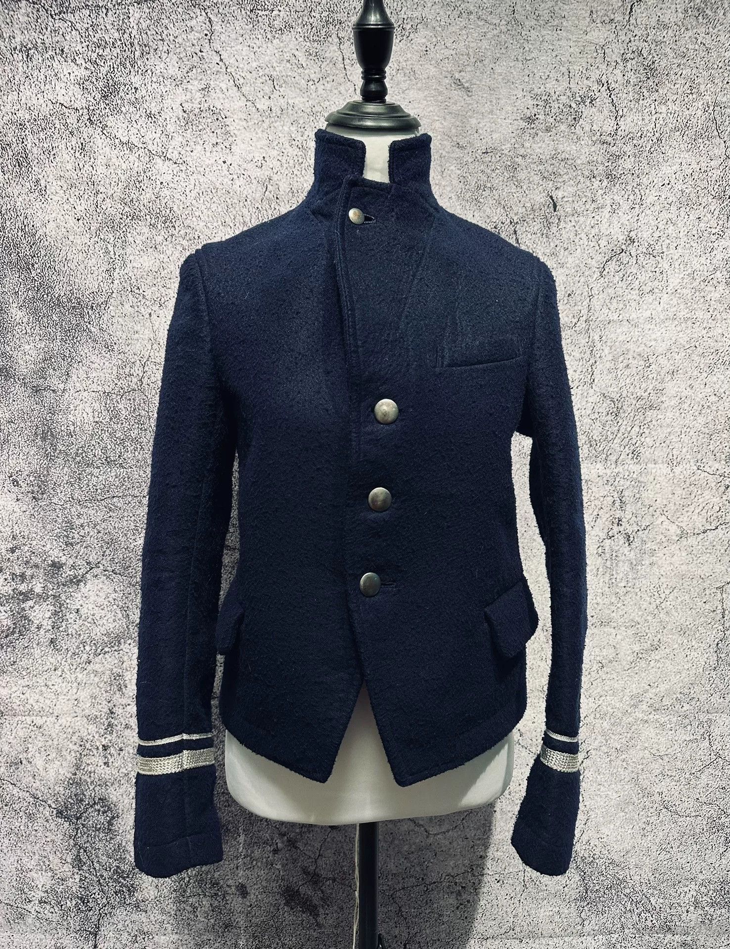 Comme des Garcons Navy Wool Military Style Jacket Size US M / EU 48-50 / 2 - 3 Thumbnail