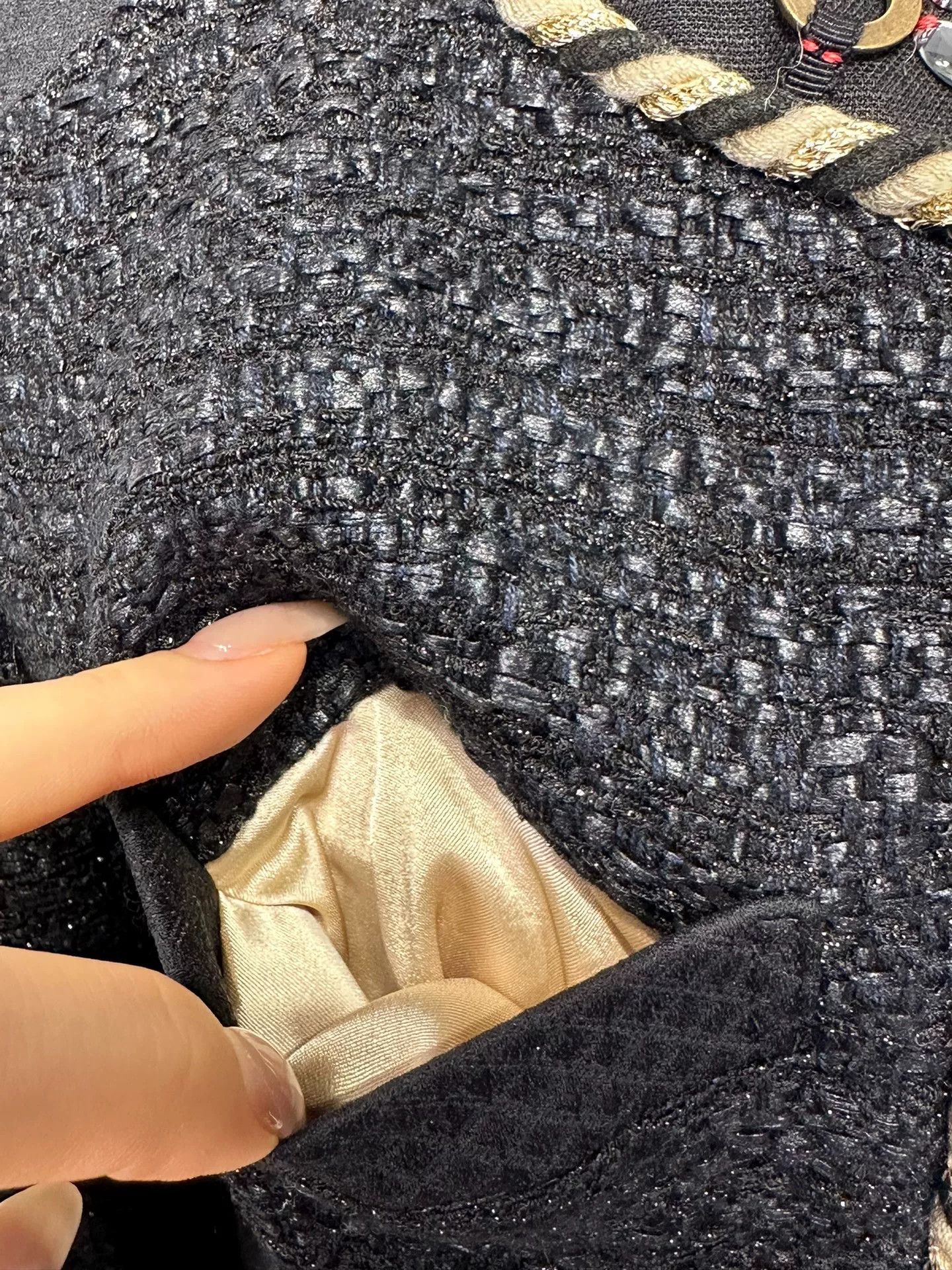 Vivienne Tam Vivienne Tam Embellished Black Tweed Jacket Size S / US 4 / IT 40 - 7 Thumbnail