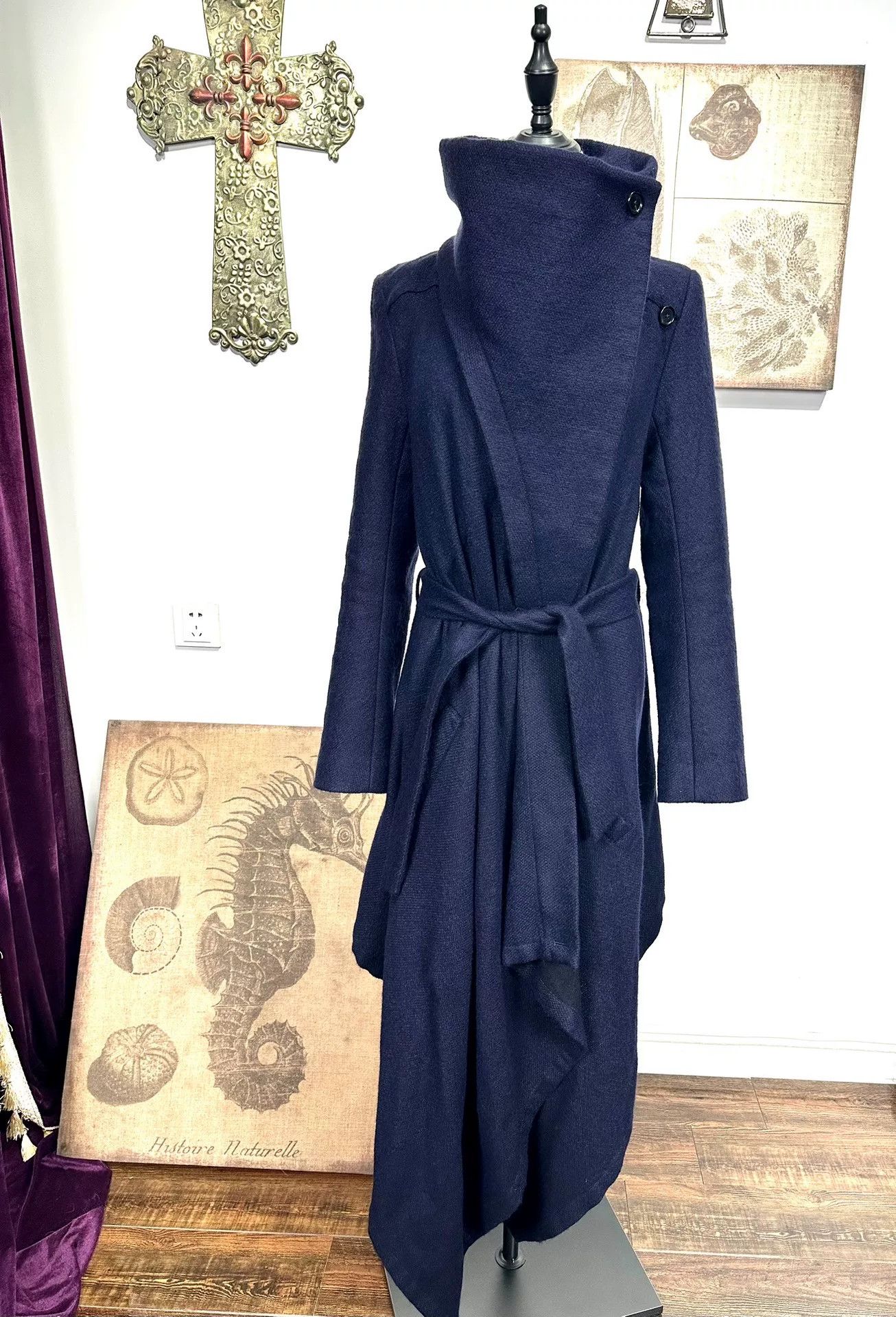Ann Demeulemeester Avant-Garde Wool Blend Coat Size M / US 6-8 / IT 42-44 - 4 Thumbnail