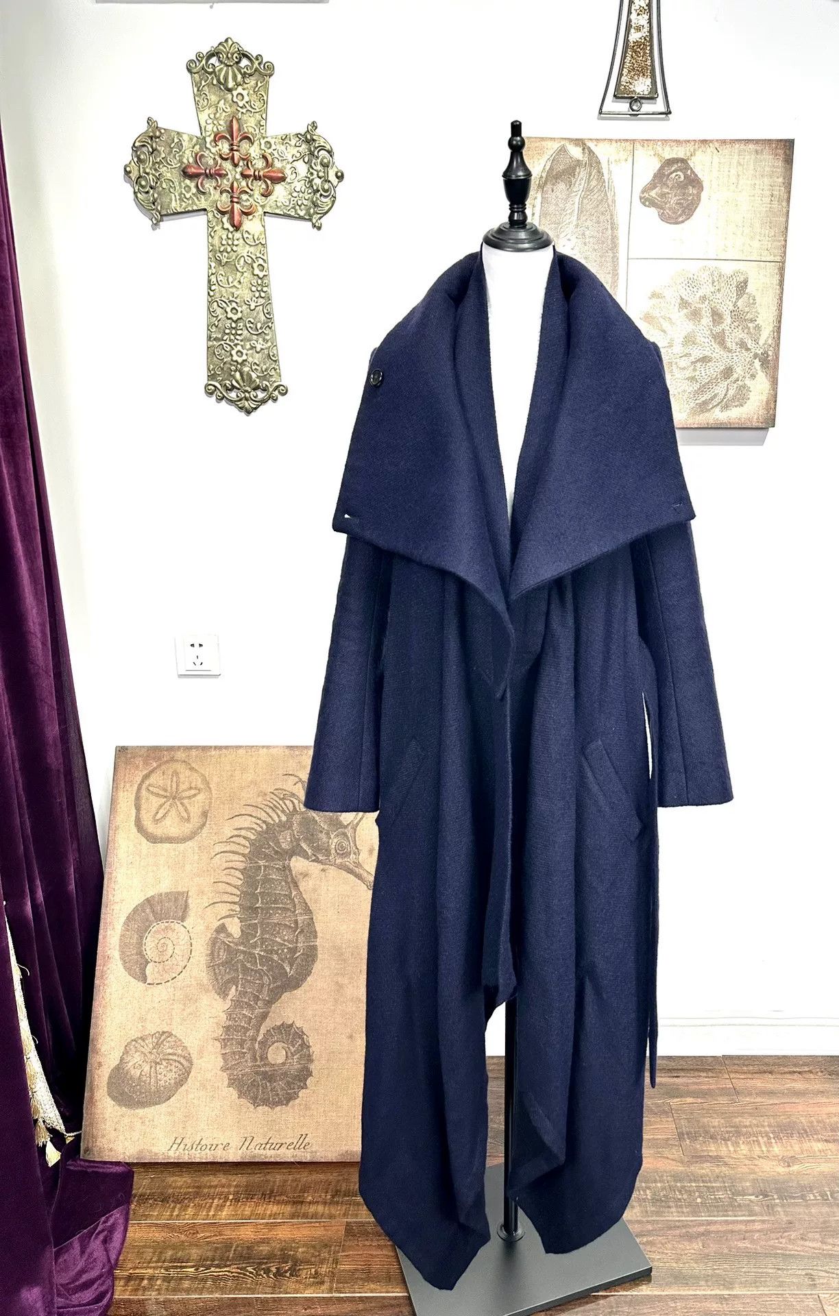 Ann Demeulemeester Avant-Garde Wool Blend Coat Size M / US 6-8 / IT 42-44 - 3 Thumbnail