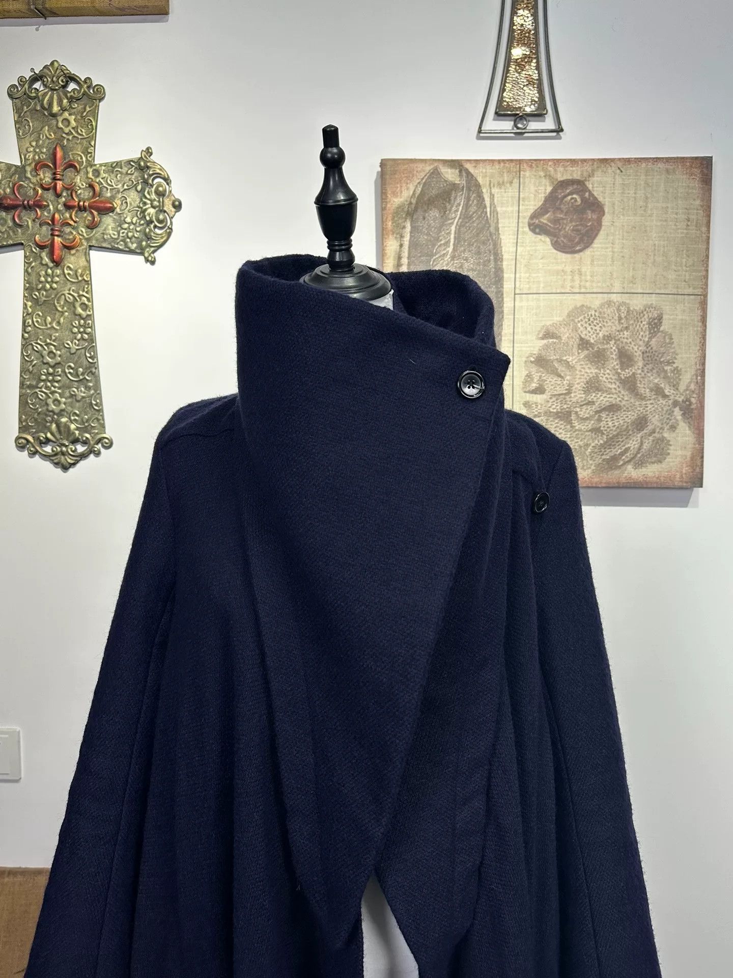 Ann Demeulemeester Avant-Garde Wool Blend Coat Size M / US 6-8 / IT 42-44 - 9 Thumbnail
