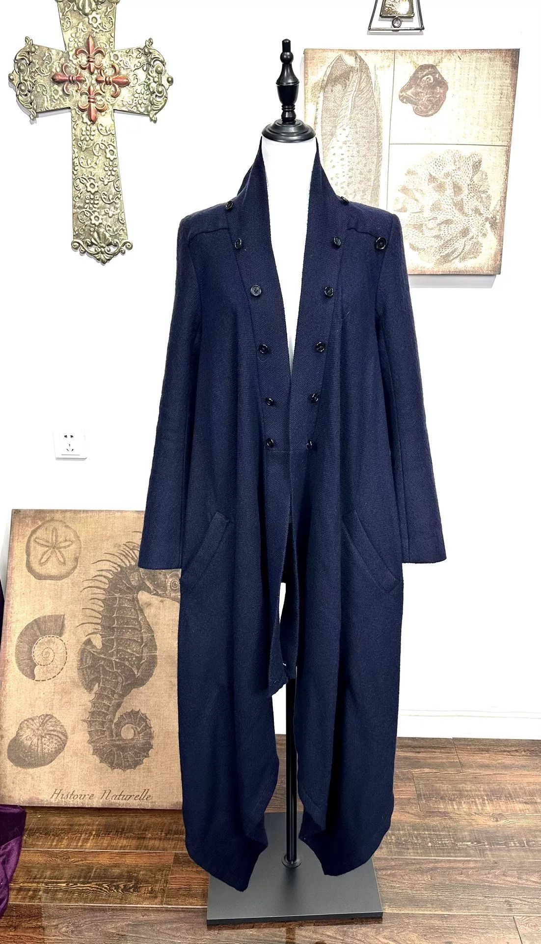 Ann Demeulemeester Avant-Garde Wool Blend Coat Size M / US 6-8 / IT 42-44 - 6 Thumbnail