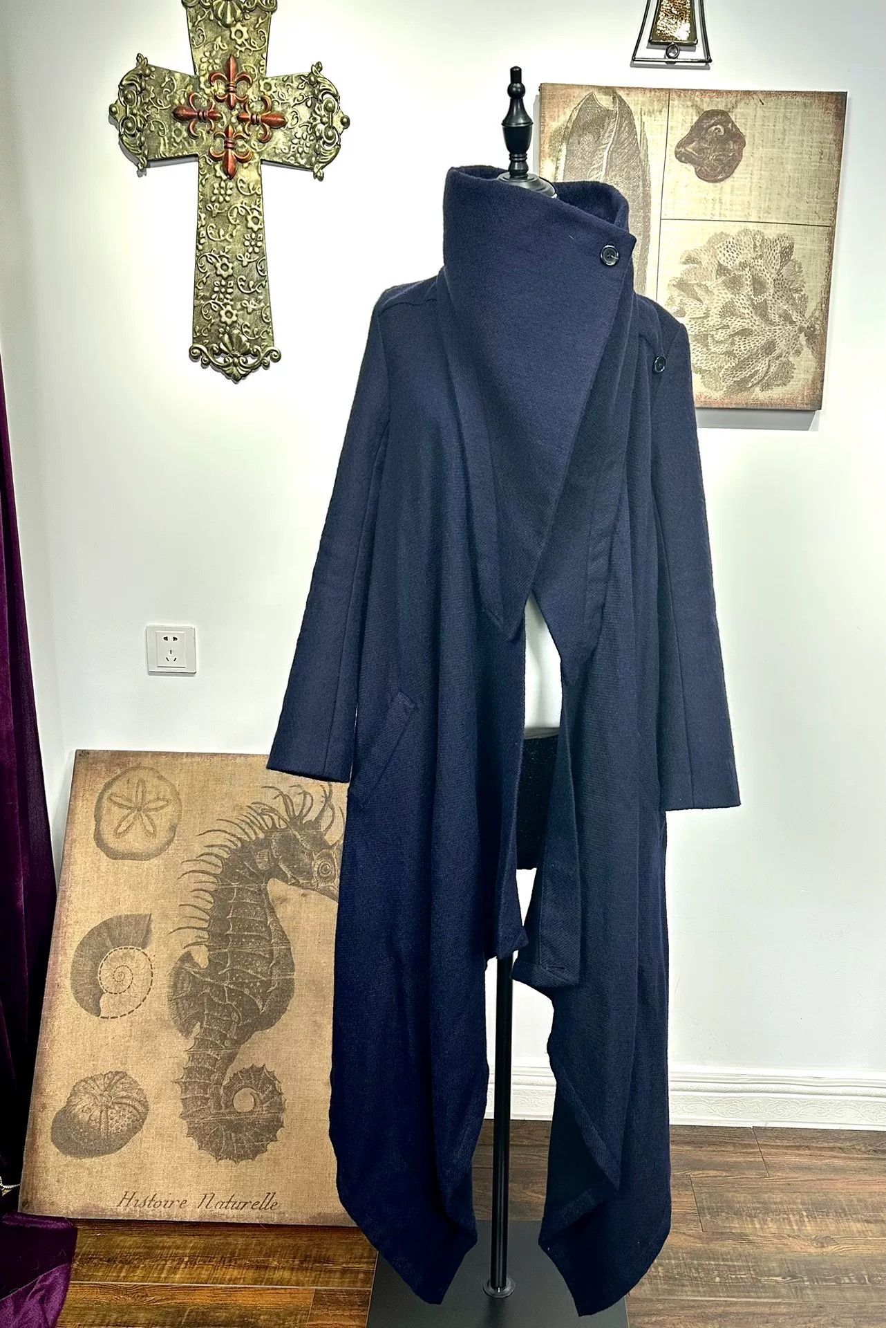 Ann Demeulemeester Avant-Garde Wool Blend Coat Size M / US 6-8 / IT 42-44 - 5 Thumbnail