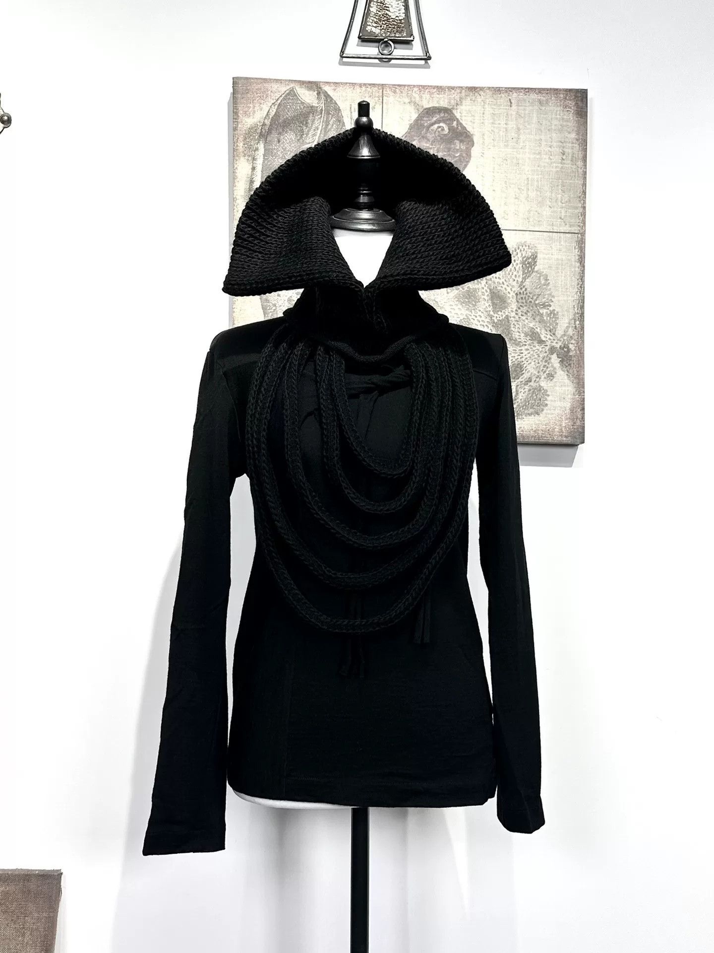 Comme des Garcons Comme des Garçons Black Long Sleeve Top Size S / US 4 / IT 40 - 8 Thumbnail