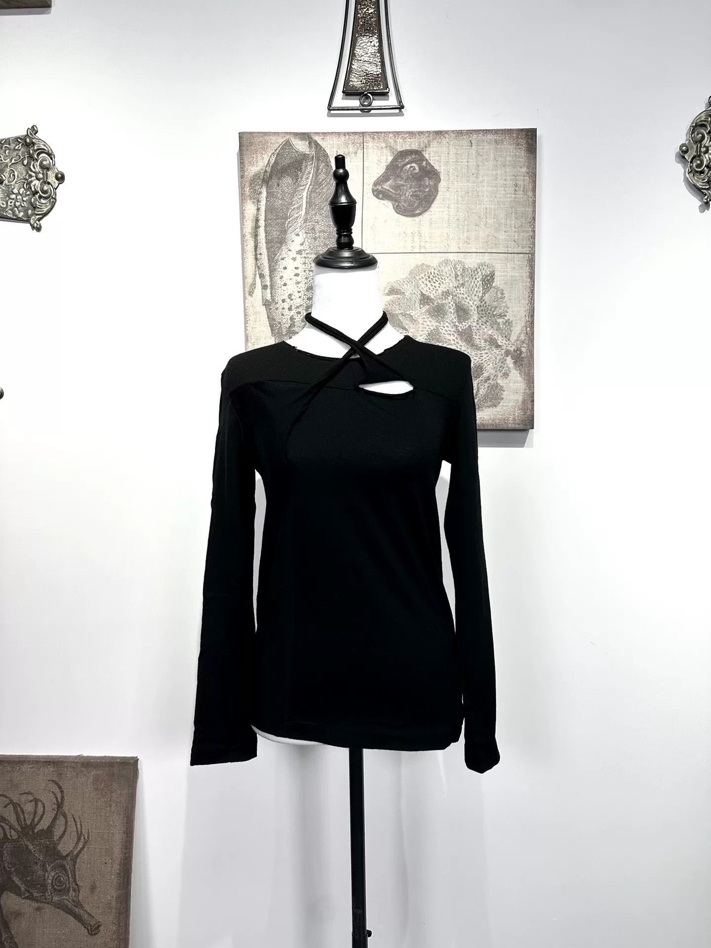 Comme des Garcons Comme des Garçons Black Long Sleeve Top Size S / US 4 / IT 40 - 4 Thumbnail