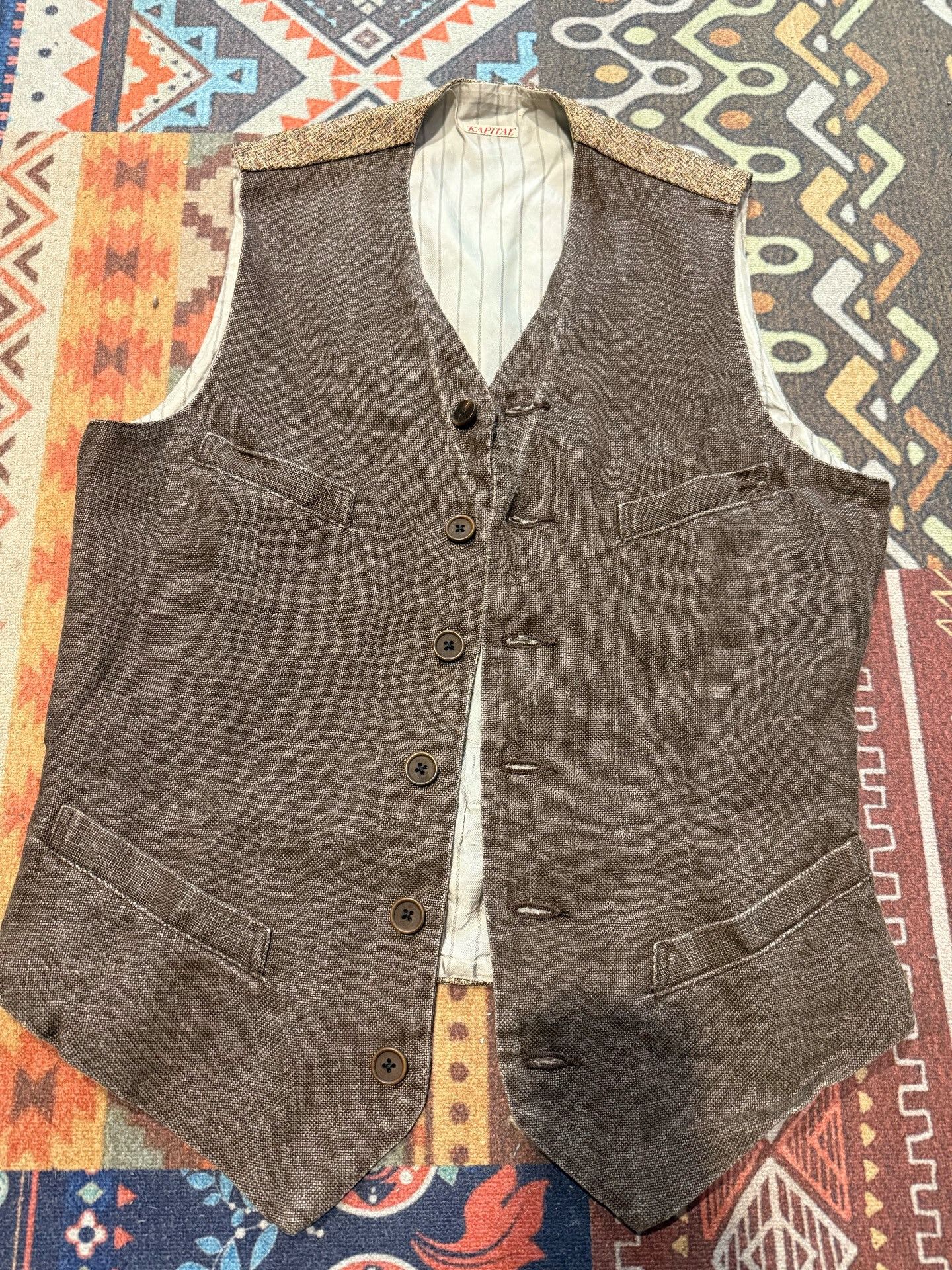Kapital Kapital Sashiko Fabric Vest Size US M / EU 48-50 / 2 - 2 Thumbnail
