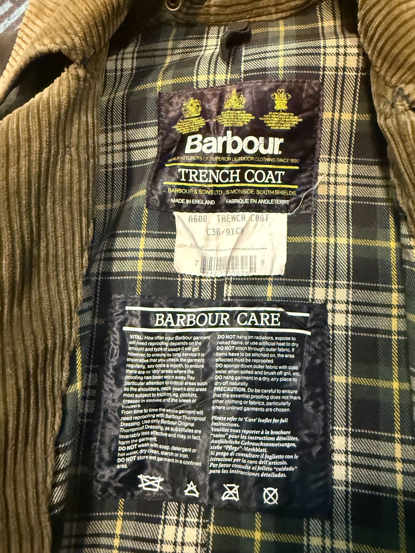 Barbour Vintage Barbour Wax Trench Coat Size US M / EU 48-50 / 2 - 3 Thumbnail