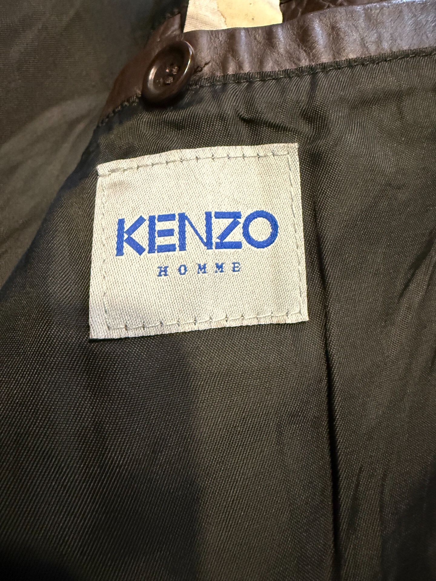 Kenzo Kenzo Homme Vintage Leather Jacket Size US L / EU 52-54 / 3 - 5 Thumbnail