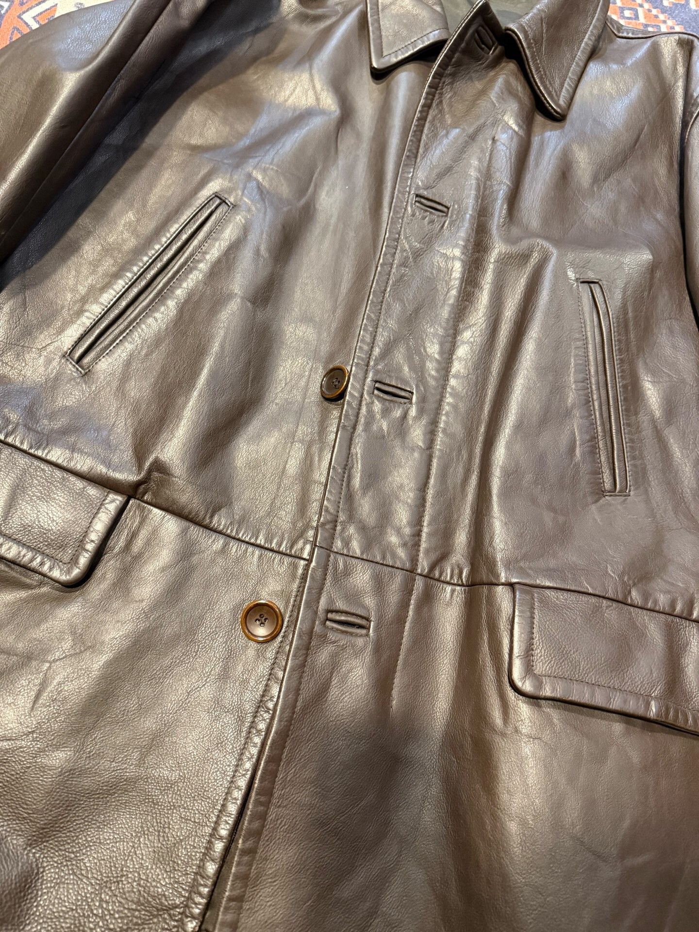 Kenzo Kenzo Homme Vintage Leather Jacket Size US L / EU 52-54 / 3 - 2 Thumbnail