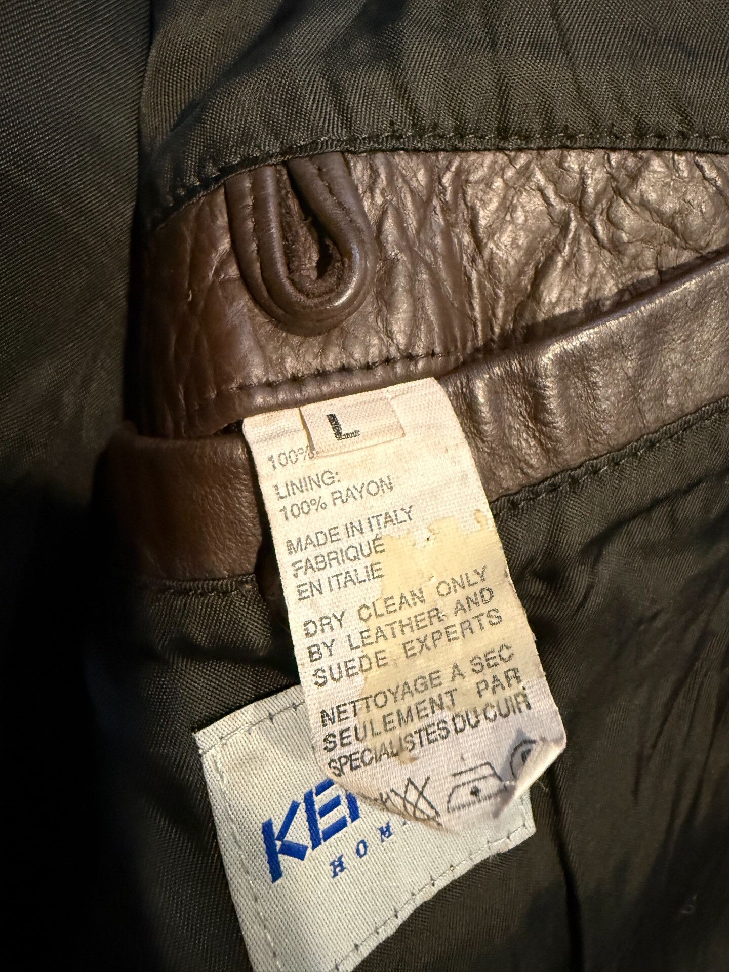 Kenzo Kenzo Homme Vintage Leather Jacket Size US L / EU 52-54 / 3 - 7 Thumbnail