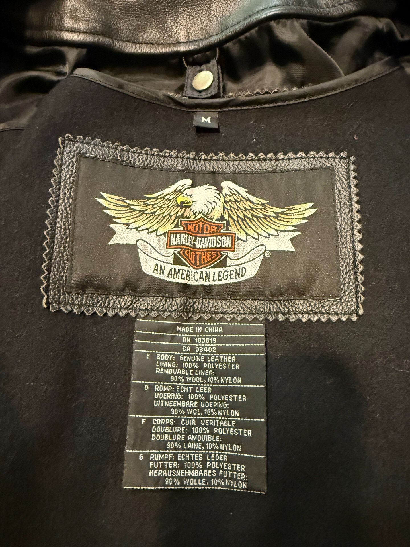Harley Davidson Harley Davidson Leather Motorcycle Jacket Size US M / EU 48-50 / 2 - 6 Thumbnail