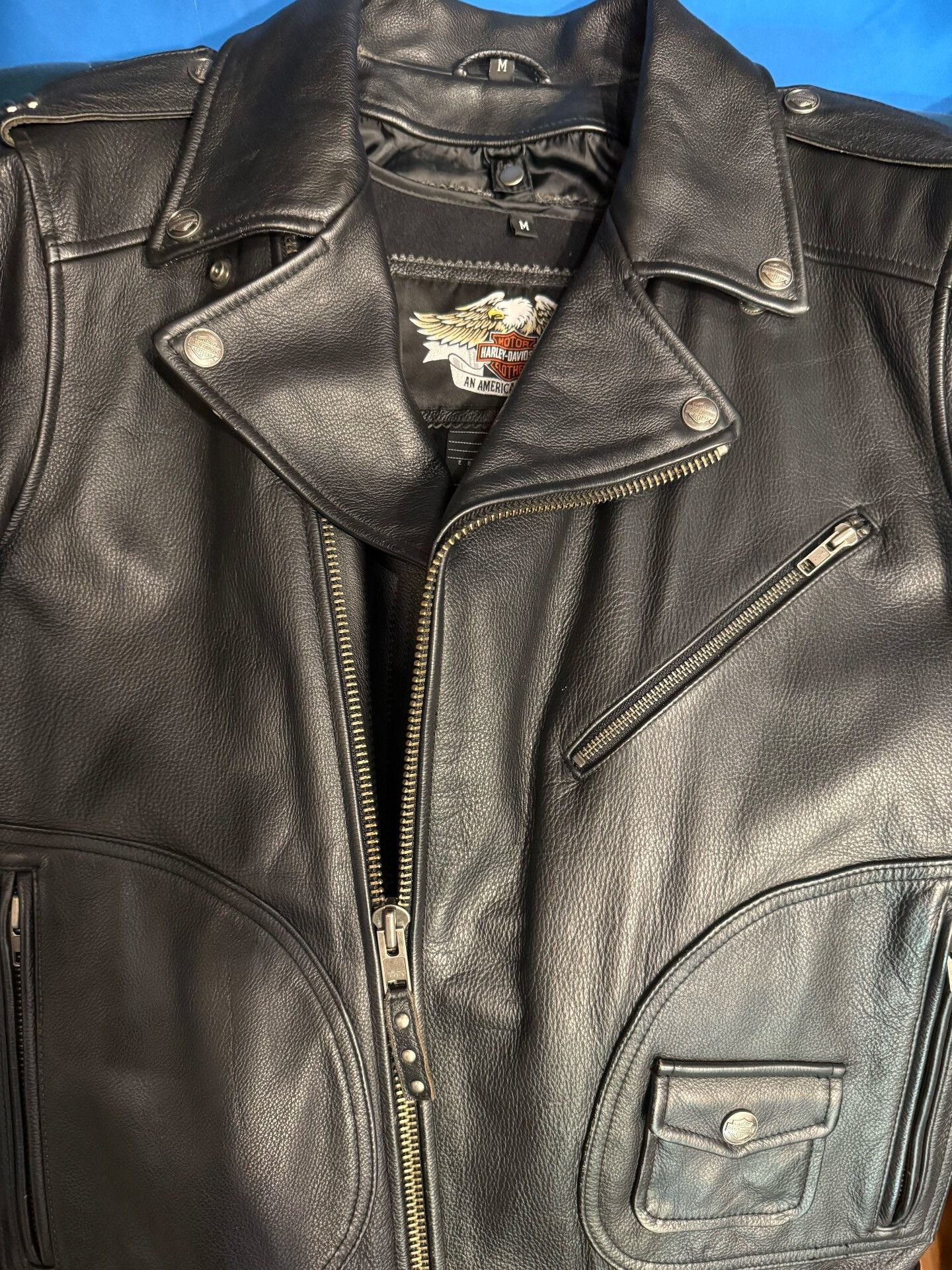 Harley Davidson Harley Davidson Leather Motorcycle Jacket Size US M / EU 48-50 / 2 - 9 Thumbnail