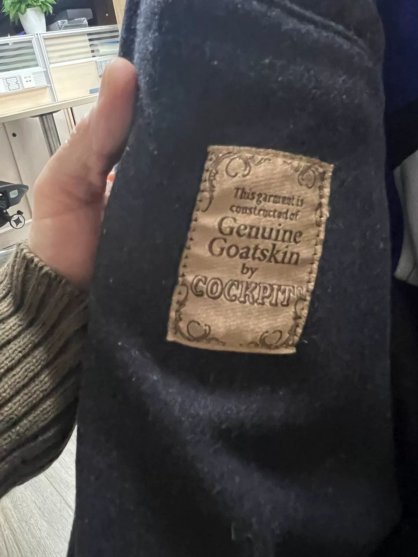 Cockpit USA Black Genuine Goatskin Cockpit Jacket Size US M / EU 48-50 / 2 - 5 Thumbnail