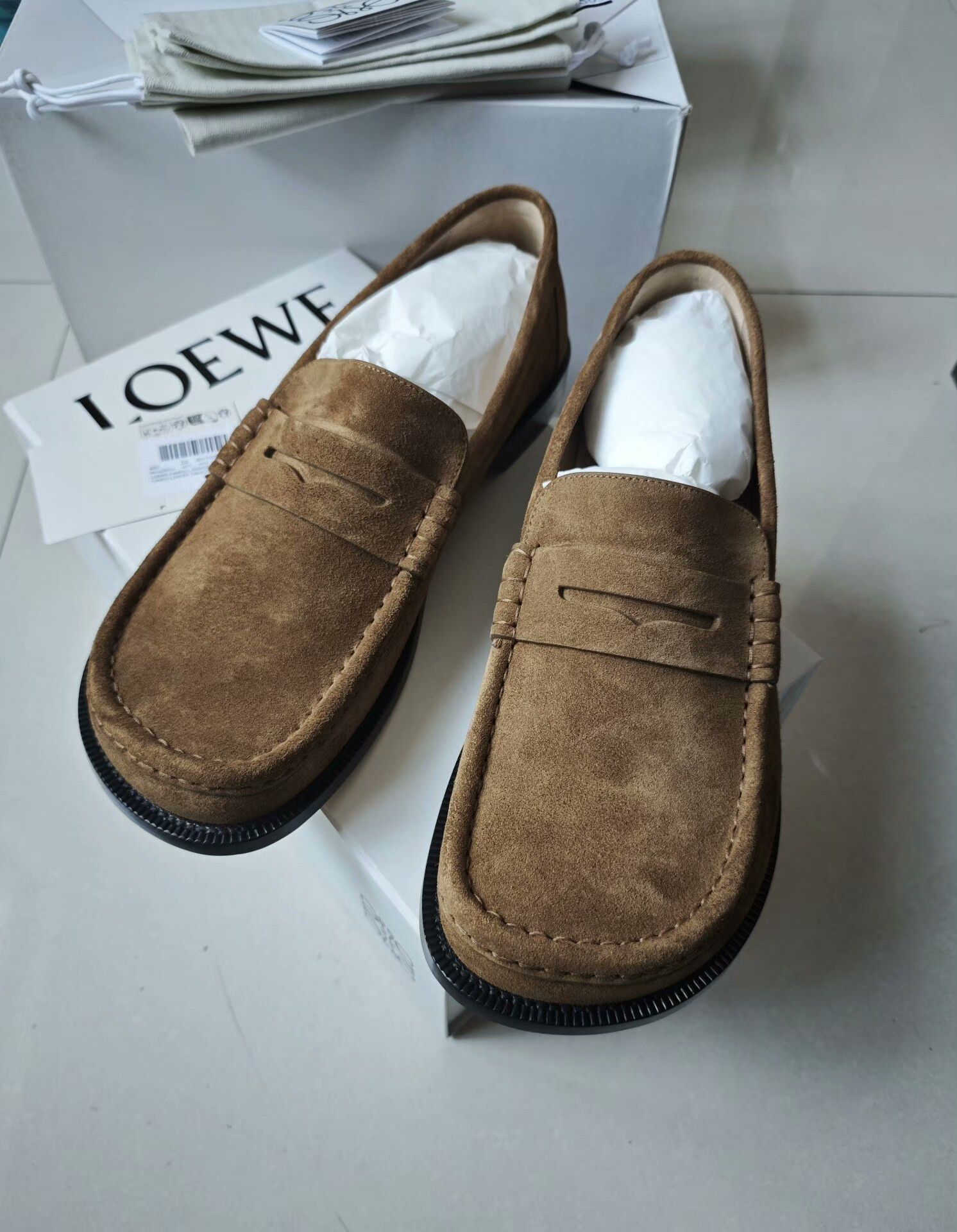 Loewe LOEWE Brown Suede Loafers Size 44 Size US 10 / EU 43 - 2 Thumbnail