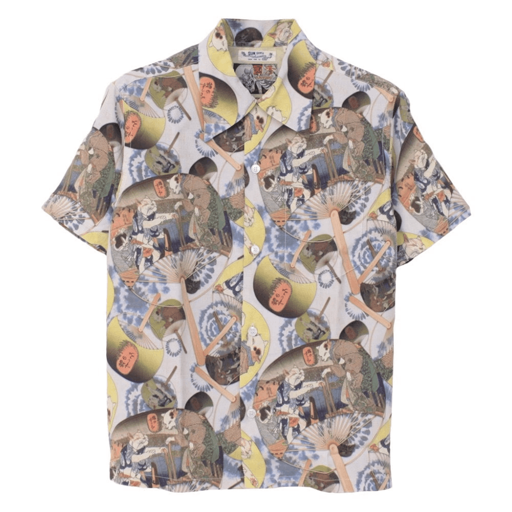 Sun Surf Kuniyoshi Cat Sushi Hawaiian Shirt Size US M / EU 48-50 / 2 - 3 Thumbnail