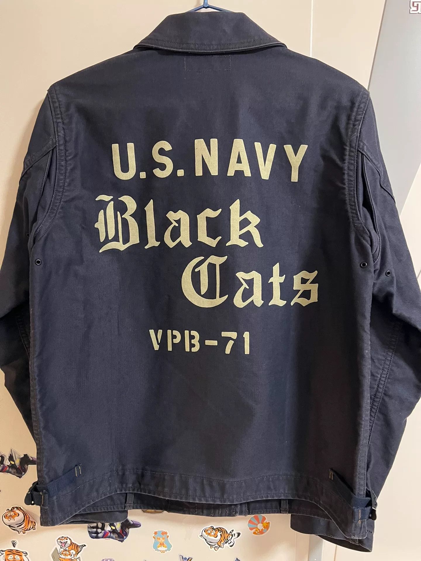 Freewheelers US Navy Black Cats Deck Jacket Size US M / EU 48-50 / 2 - 4 Thumbnail