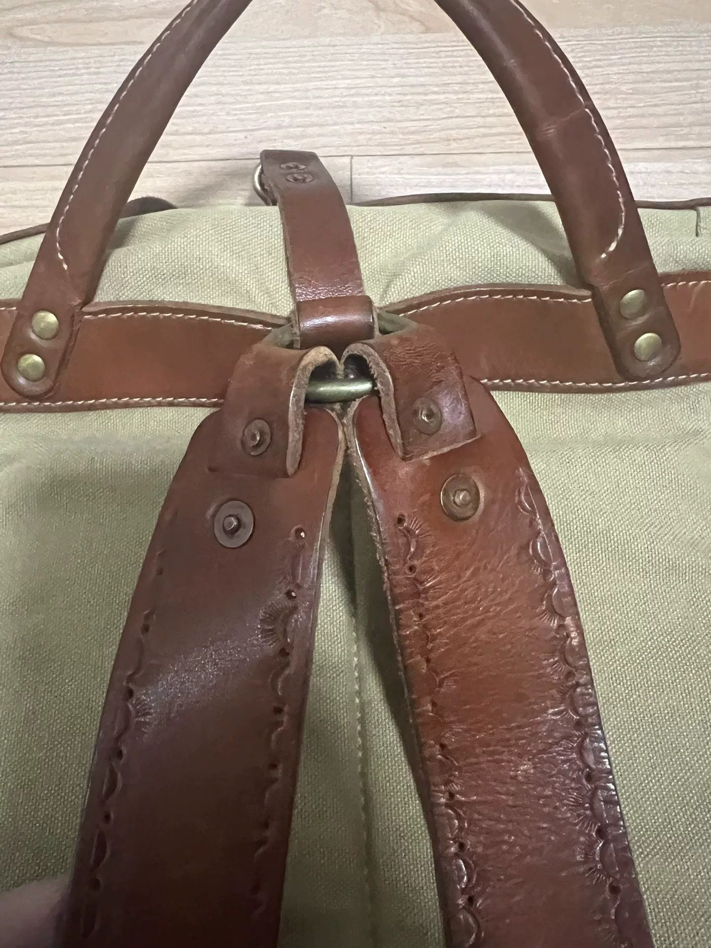 Lucky Brand Vintage Leather Backpack with Silver Details Size ONE SIZE - 4 Thumbnail
