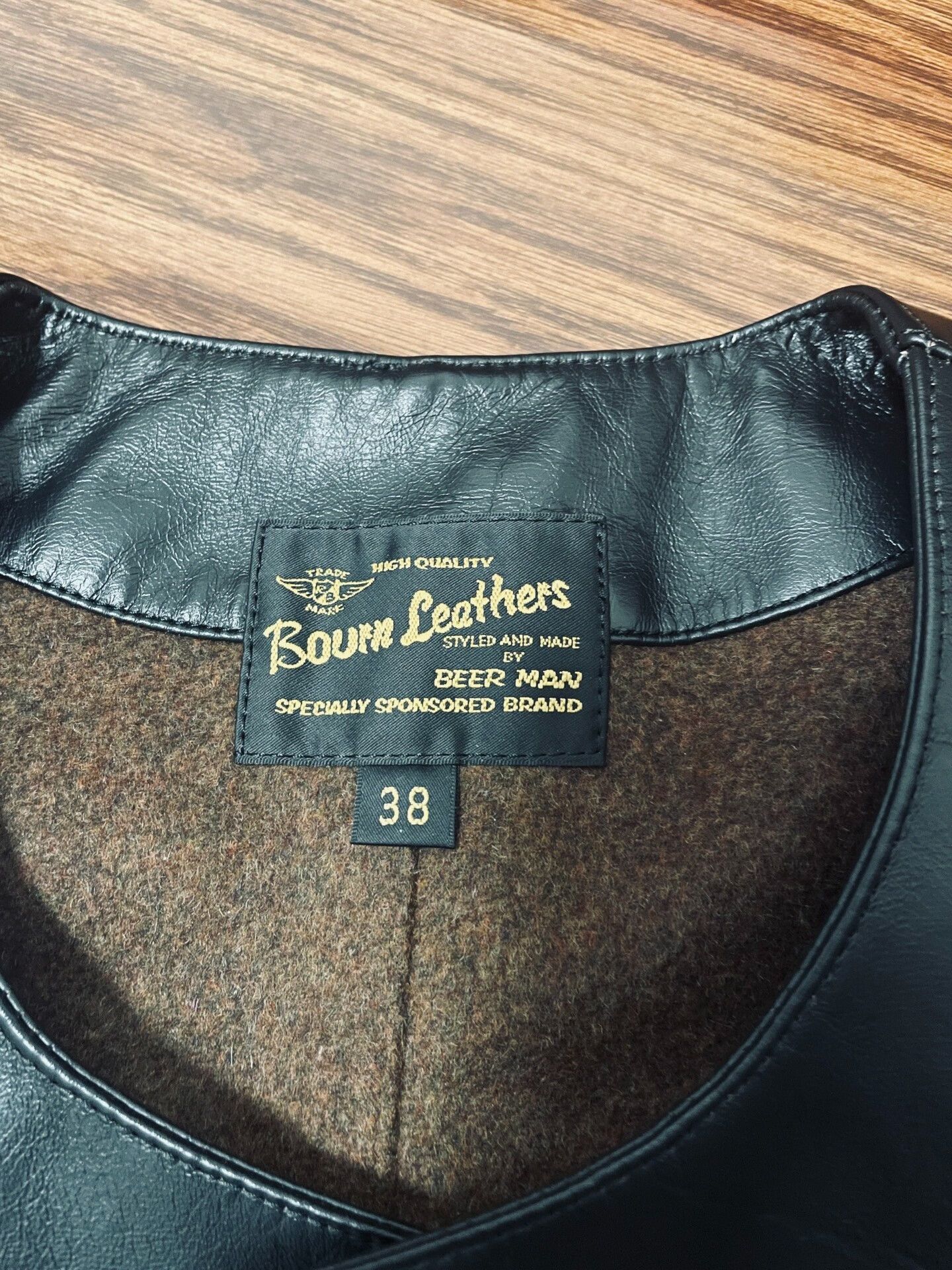Freewheelers Bourn Black Leather Vest with Wool Lining Size US M / EU 48-50 / 2 - 2 Thumbnail