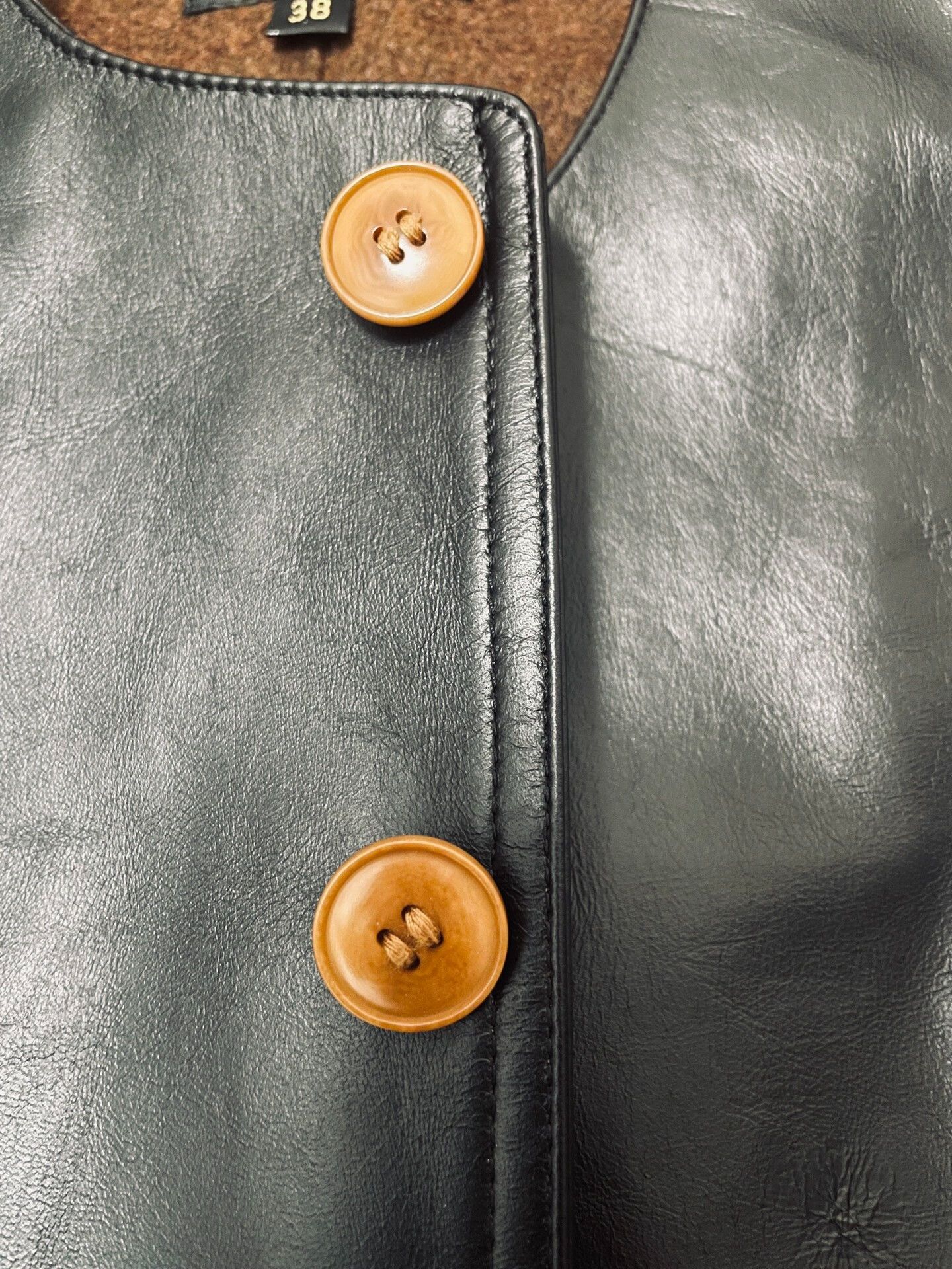 Freewheelers Bourn Black Leather Vest with Wool Lining Size US M / EU 48-50 / 2 - 4 Thumbnail