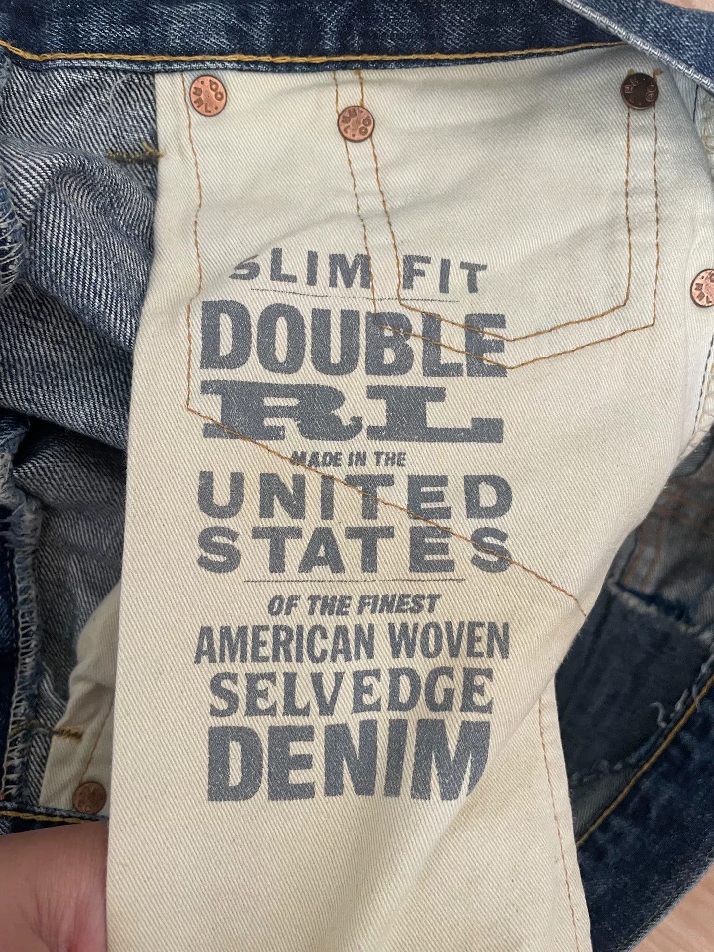 RRL Ralph Lauren Double RL Distressed Denim Jeans Size 29/30 Size US 29 - 4 Thumbnail