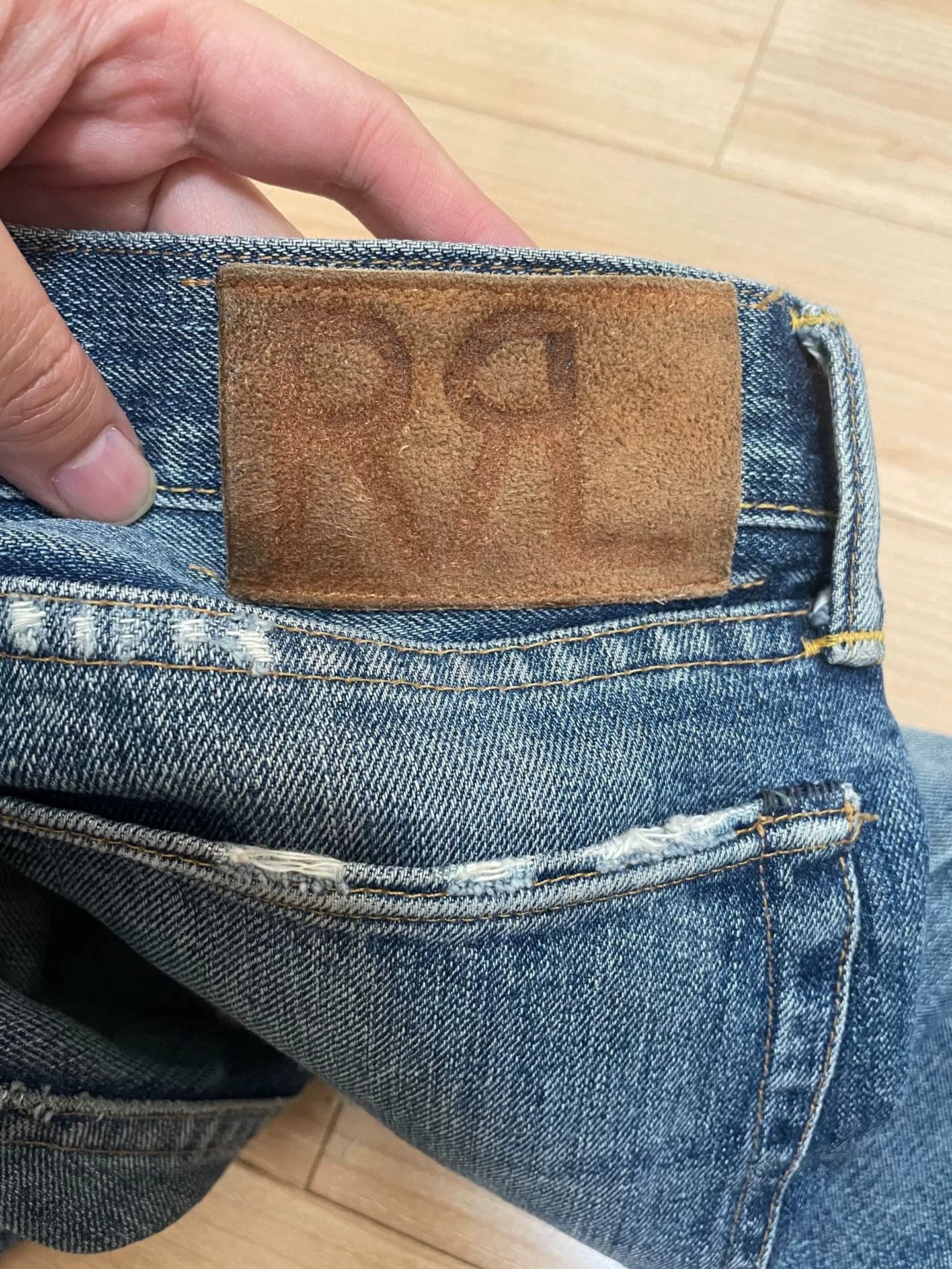 RRL Ralph Lauren Double RL Distressed Denim Jeans Size 29/30 Size US 29 - 7 Thumbnail