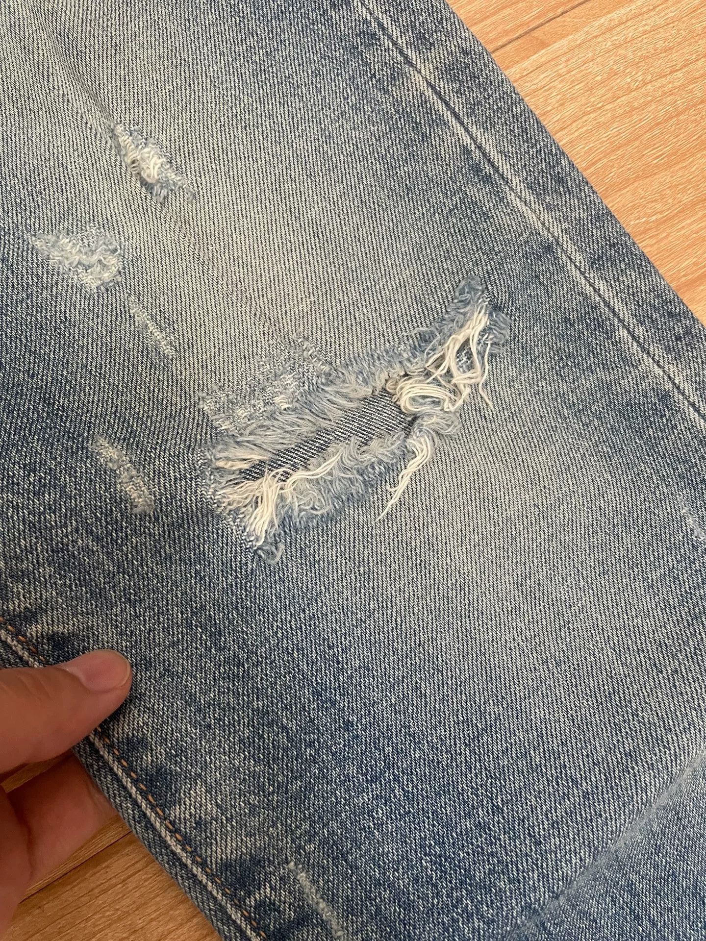 RRL Ralph Lauren RRL Distressed Denim Jeans Size 31 Size US 31 - 3 Thumbnail