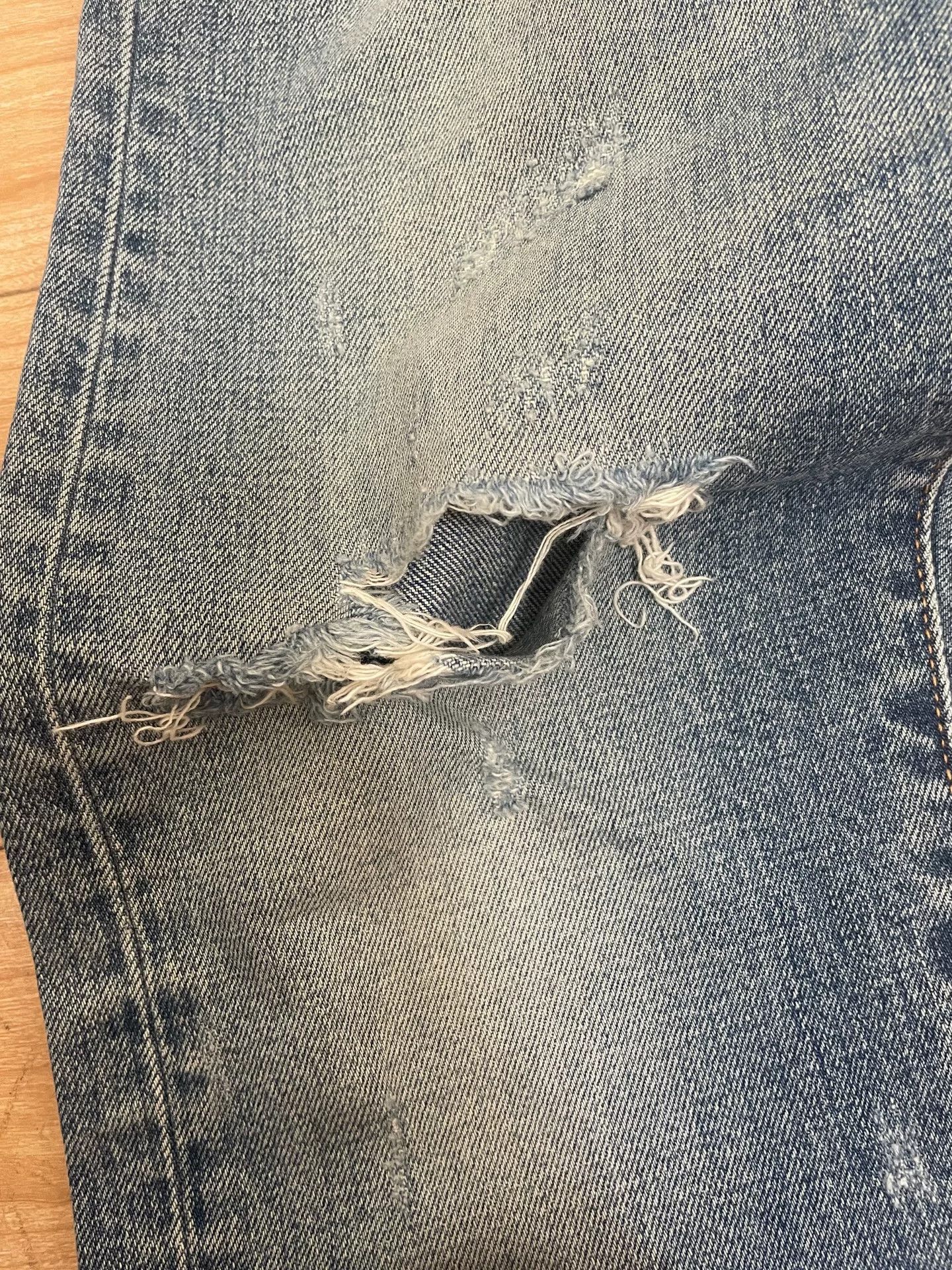 RRL Ralph Lauren RRL Distressed Denim Jeans Size 31 Size US 31 - 2 Thumbnail