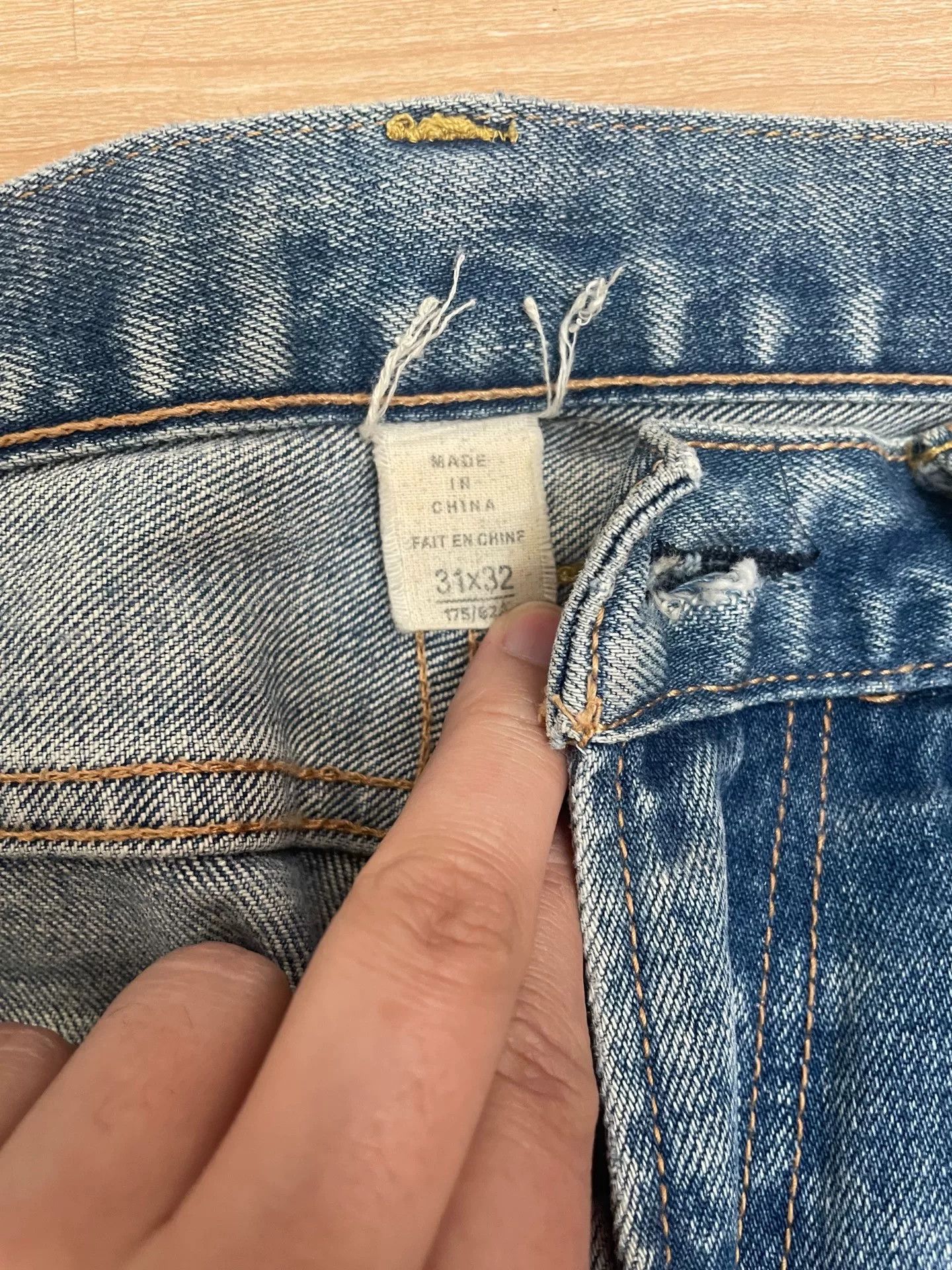 RRL Ralph Lauren RRL Distressed Denim Jeans Size 31 Size US 31 - 4 Thumbnail