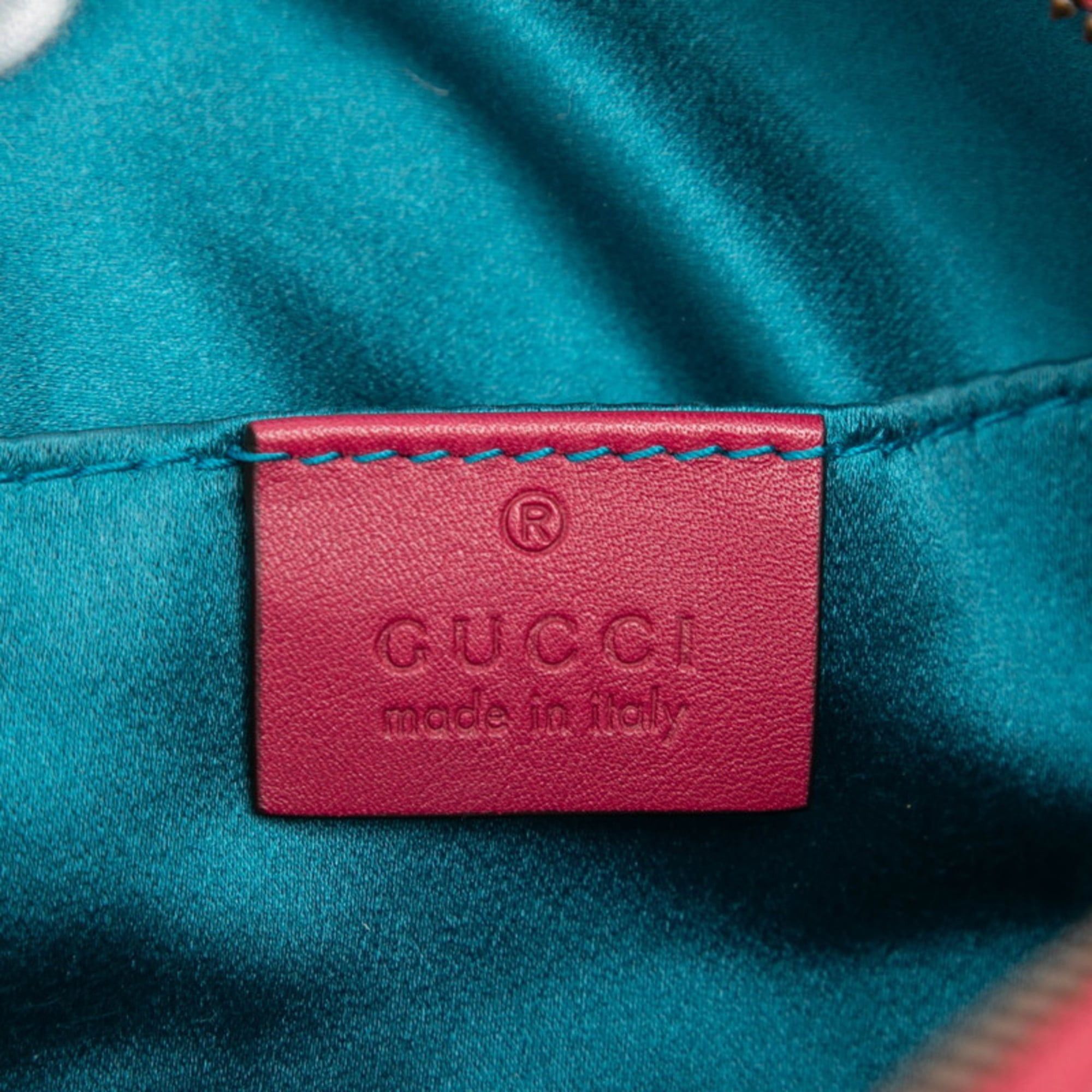 Gucci Gucci GG Marmont Quilted Body Bag/Waist Bag 476434 Pink Velvet Women's GUCCI Size ONE SIZE - 5 Thumbnail