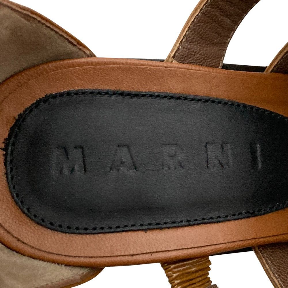 Marni Marni Marni Patent Leather Wood Heel Sandals Leather Shoes DUTY FREE for USA Size ONE SIZE - 8 Thumbnail