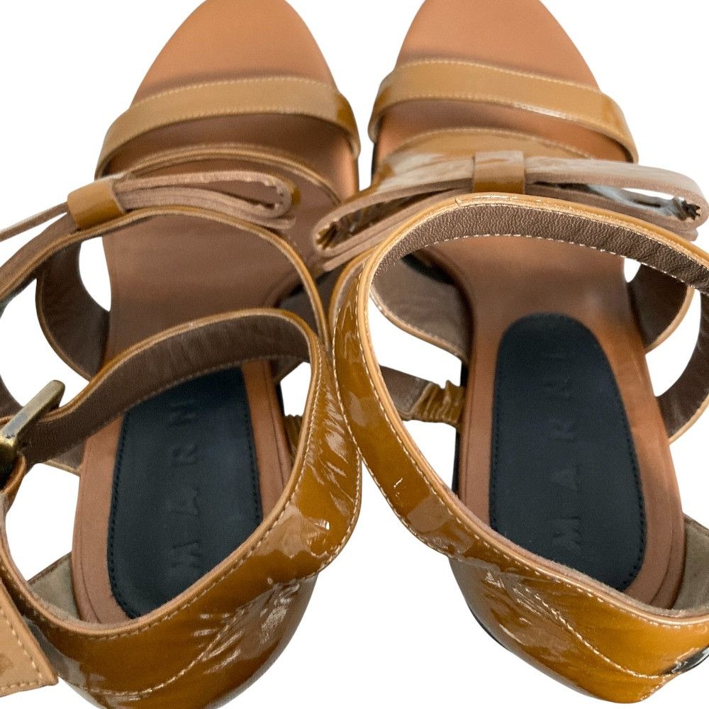 Marni Marni Marni Patent Leather Wood Heel Sandals Leather Shoes DUTY FREE for USA Size ONE SIZE - 5 Thumbnail