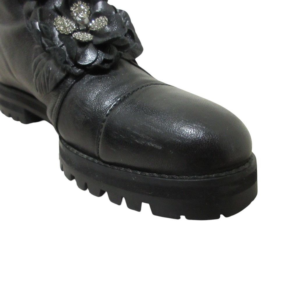 Jimmy Choo Jimmy Choo HAVANA FLAT Leather Short Boots Leather Shoes DUTY FREE for USA