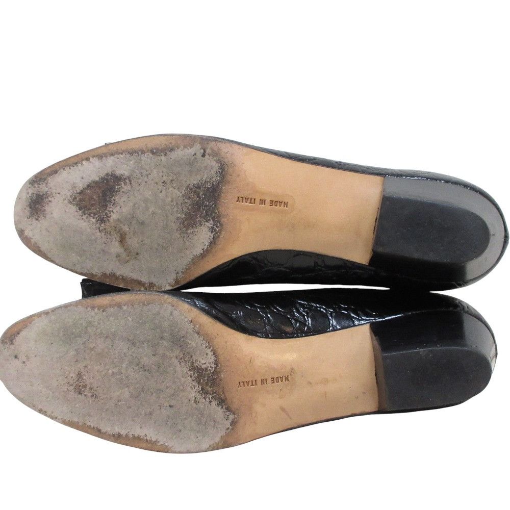 Salvatore Ferragamo Salvatore Ferragamo Salvatore Ferragamo Vara Ribbon Croco Embossed Leather Pumps Leather Shoes DUTY FREE for USA Size ONE SIZE - 4 Thumbnail