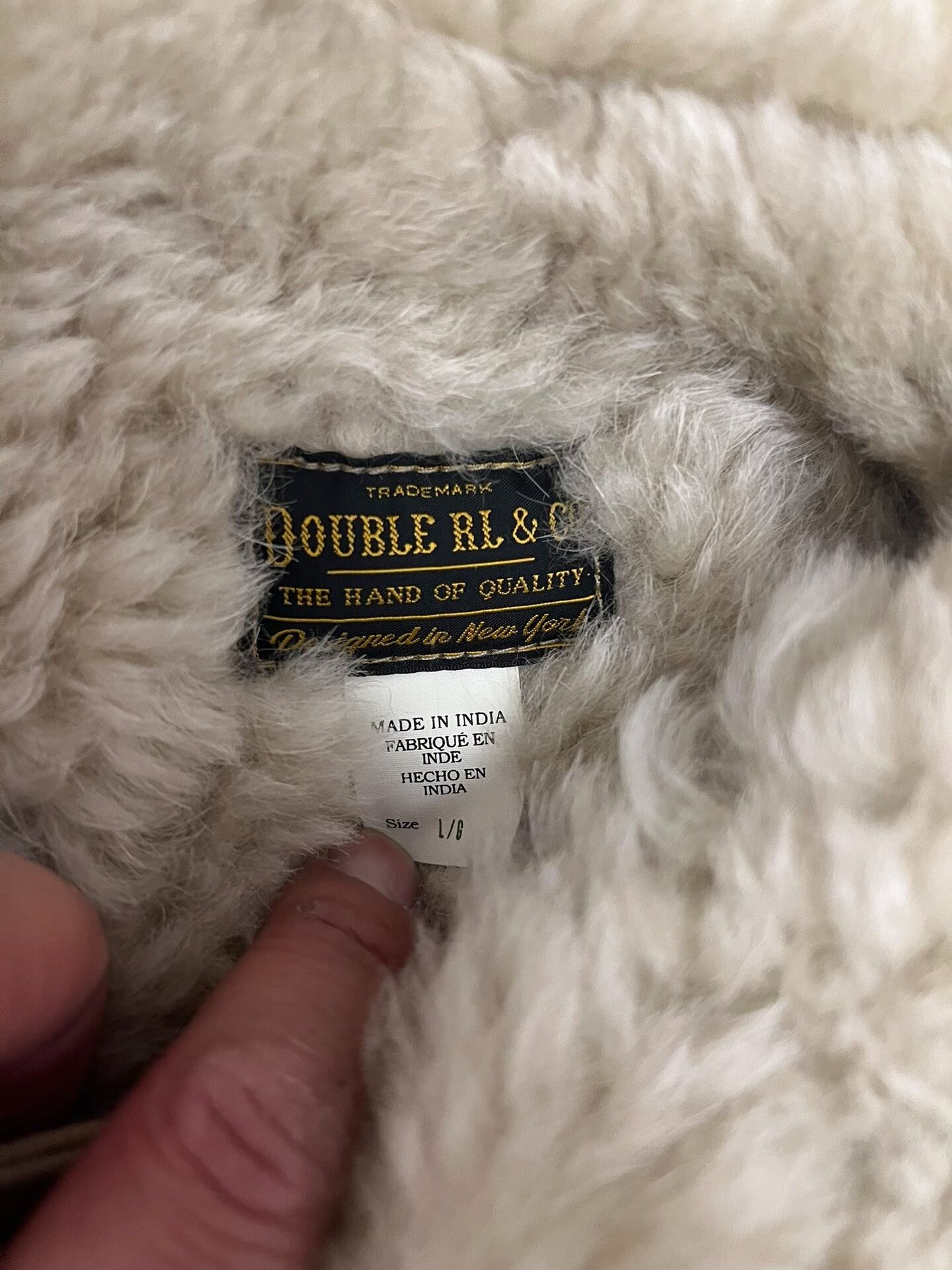 RRL Ralph Lauren Men's Vintage Shearling Coat by Double RL Size US L / EU 52-54 / 3 - 3 Thumbnail
