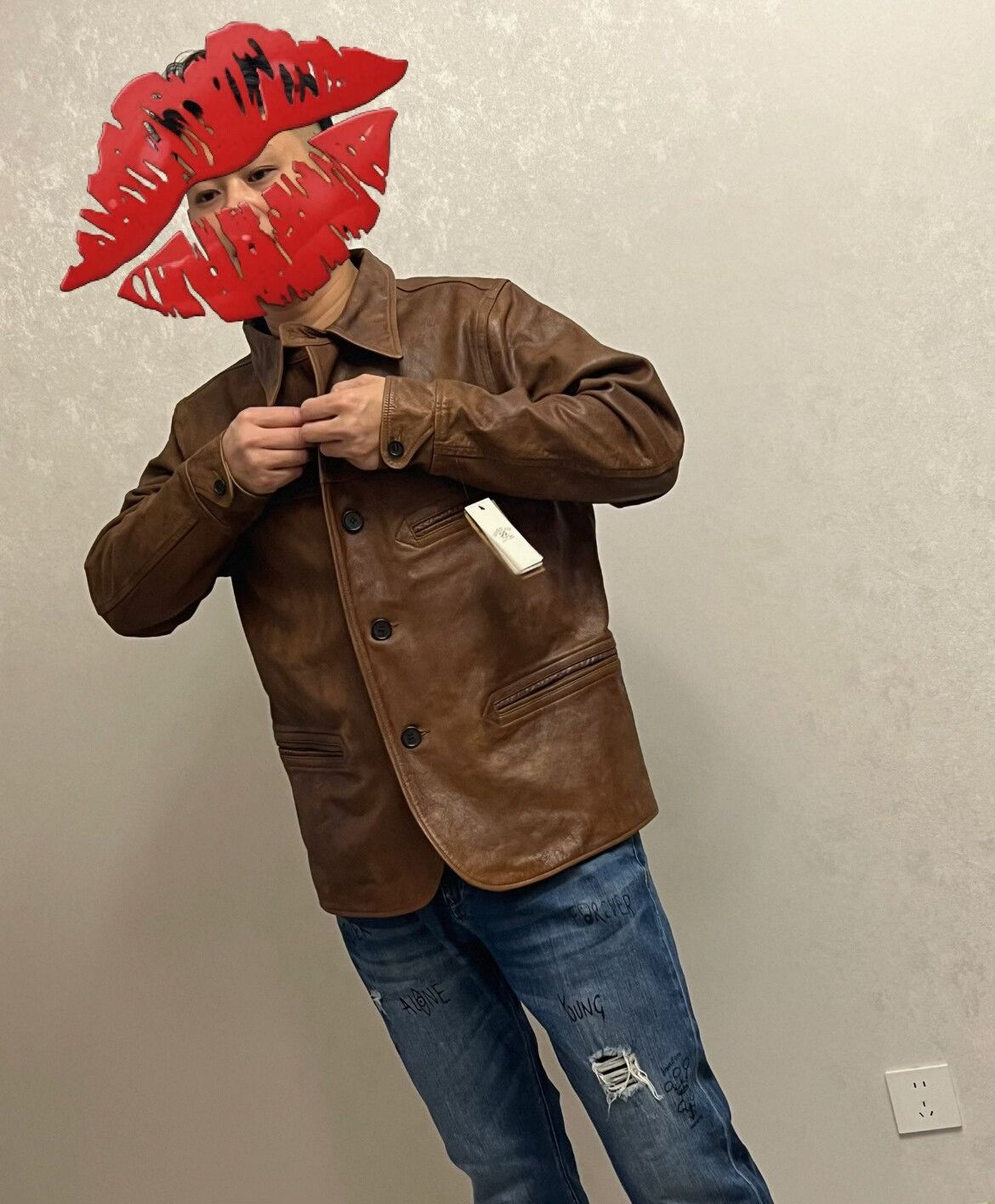 RRL Ralph Lauren Double RL Leather Jacket for Men Size US M / EU 48-50 / 2 - 2 Thumbnail