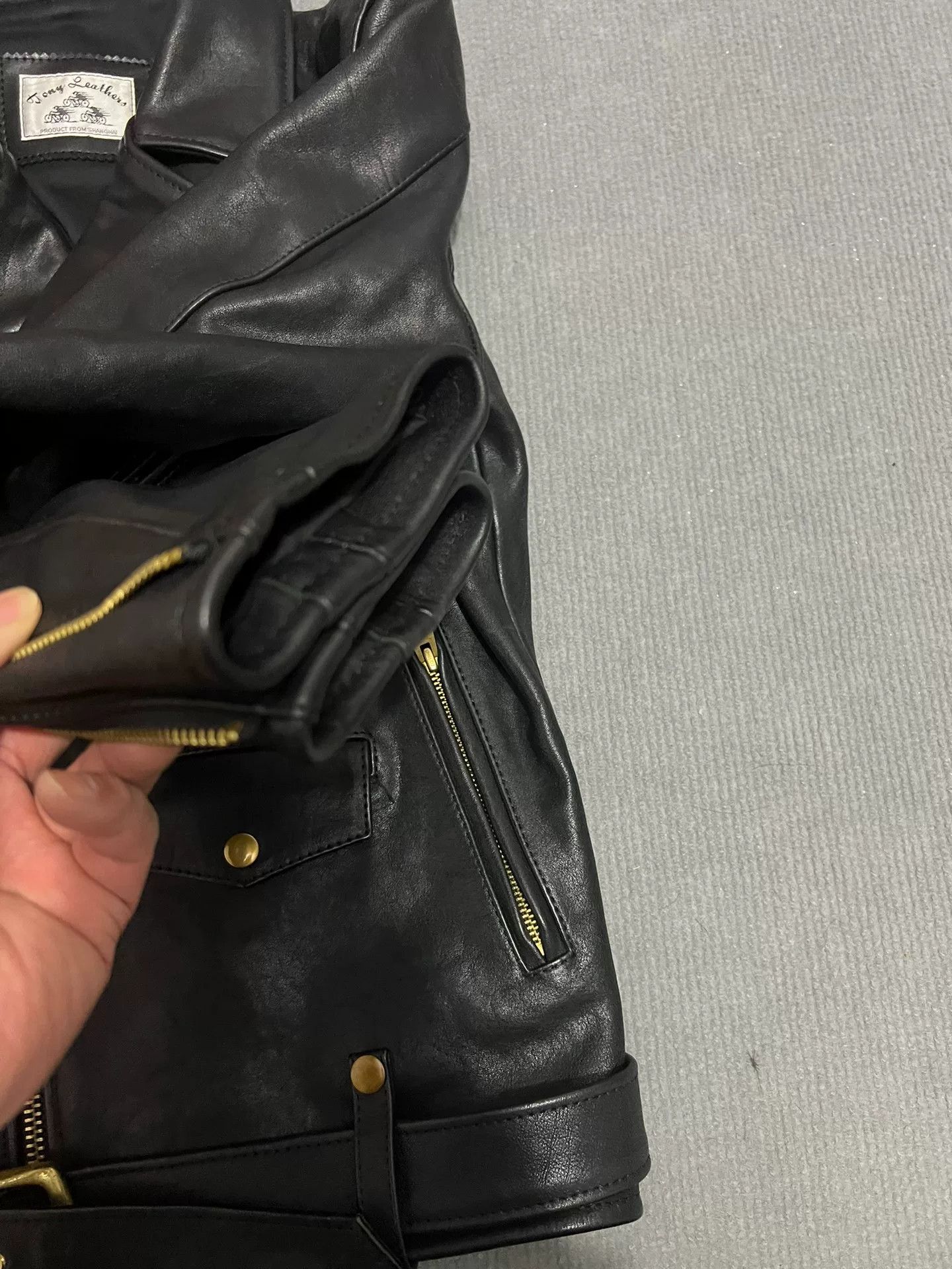 Schott Black Leather Biker Jacket Size US L / EU 52-54 / 3 - 9 Thumbnail