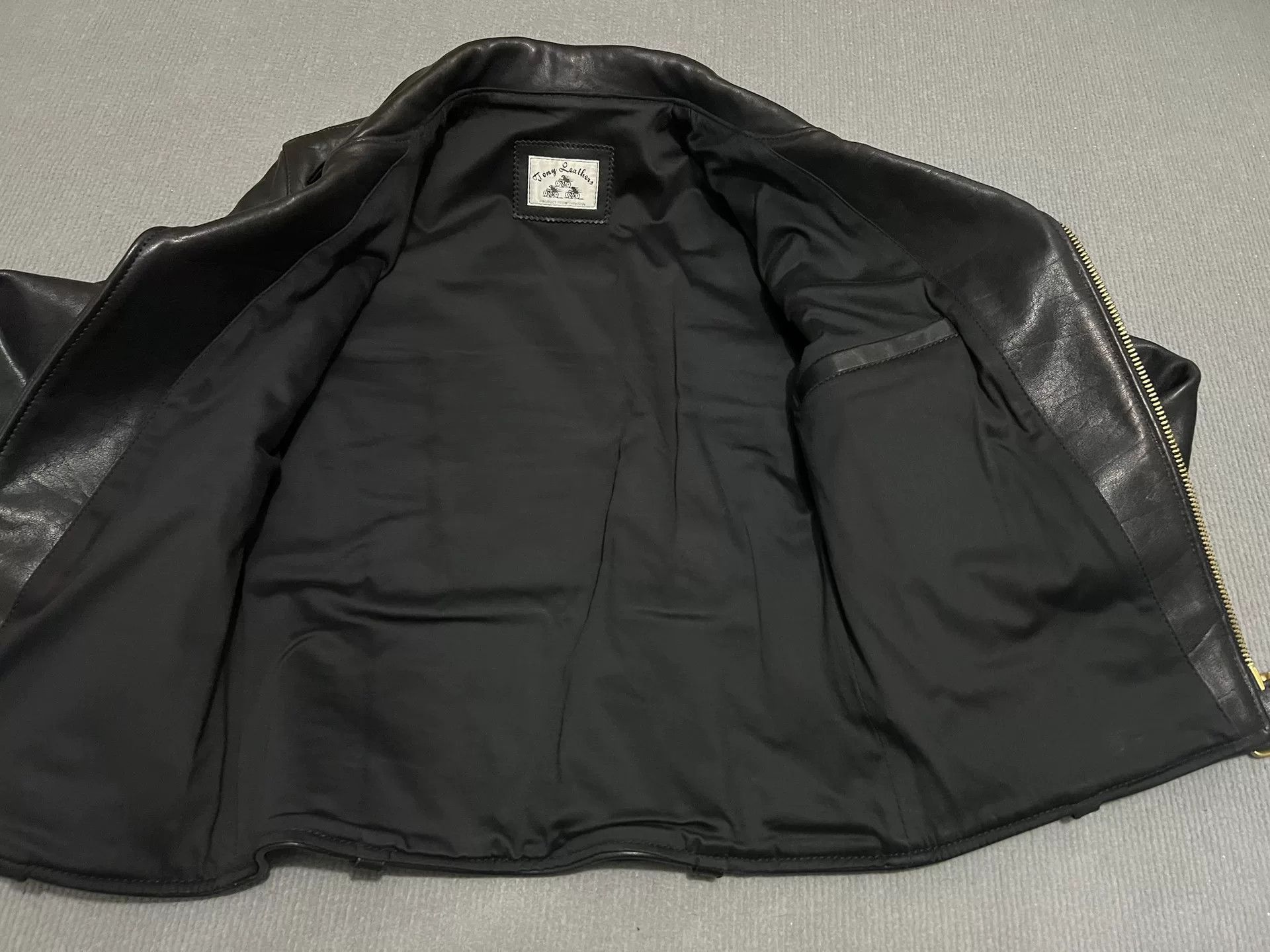 Schott Black Leather Biker Jacket Size US L / EU 52-54 / 3 - 6 Thumbnail